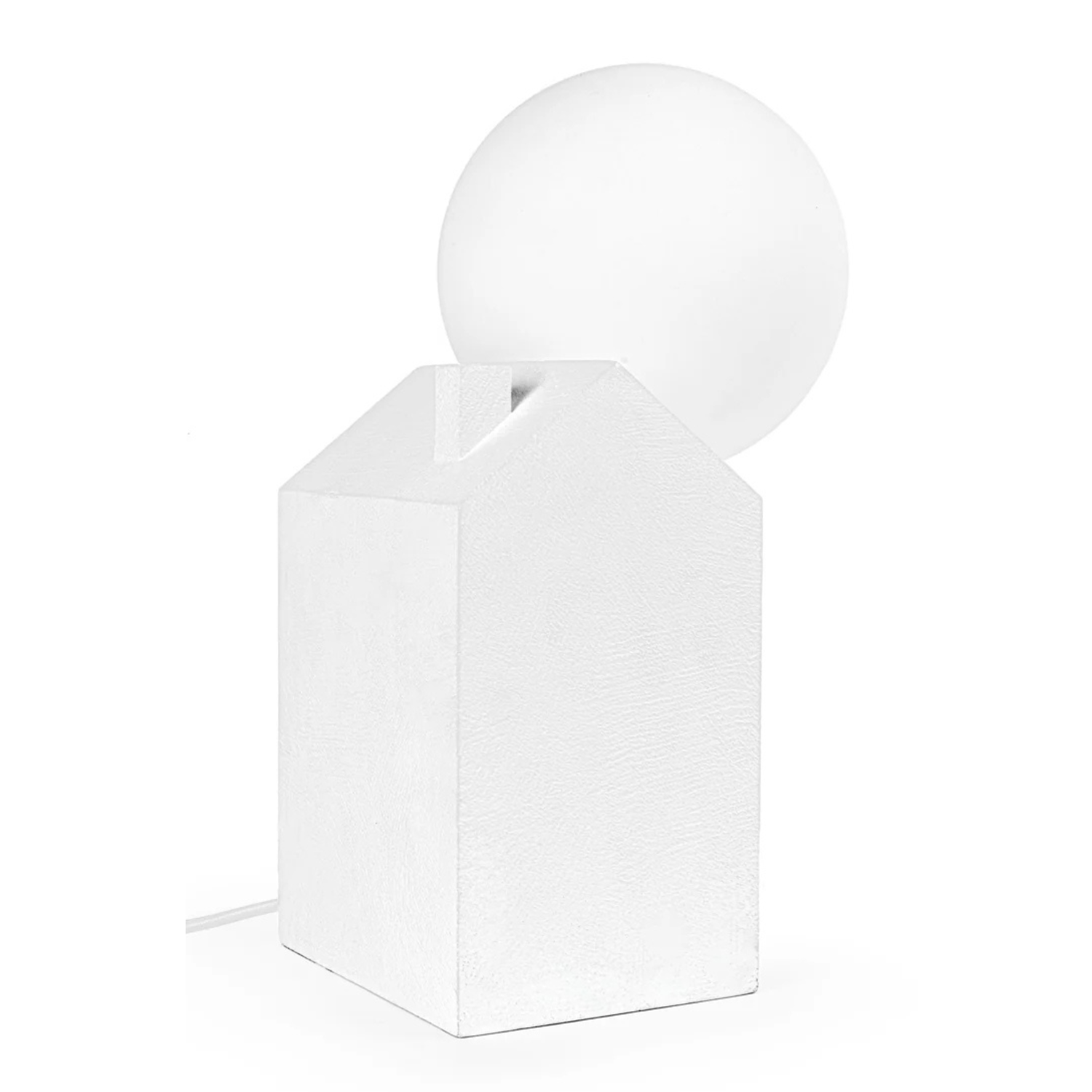 Traumartige Tischlampe weißer Beton