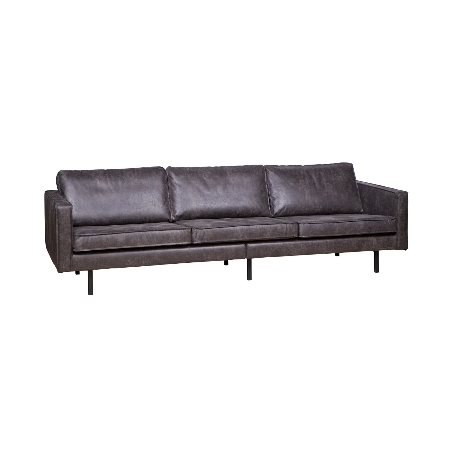 3-Sitzer-Sofa mit einem Öko-Leder-Rodeo schwarz