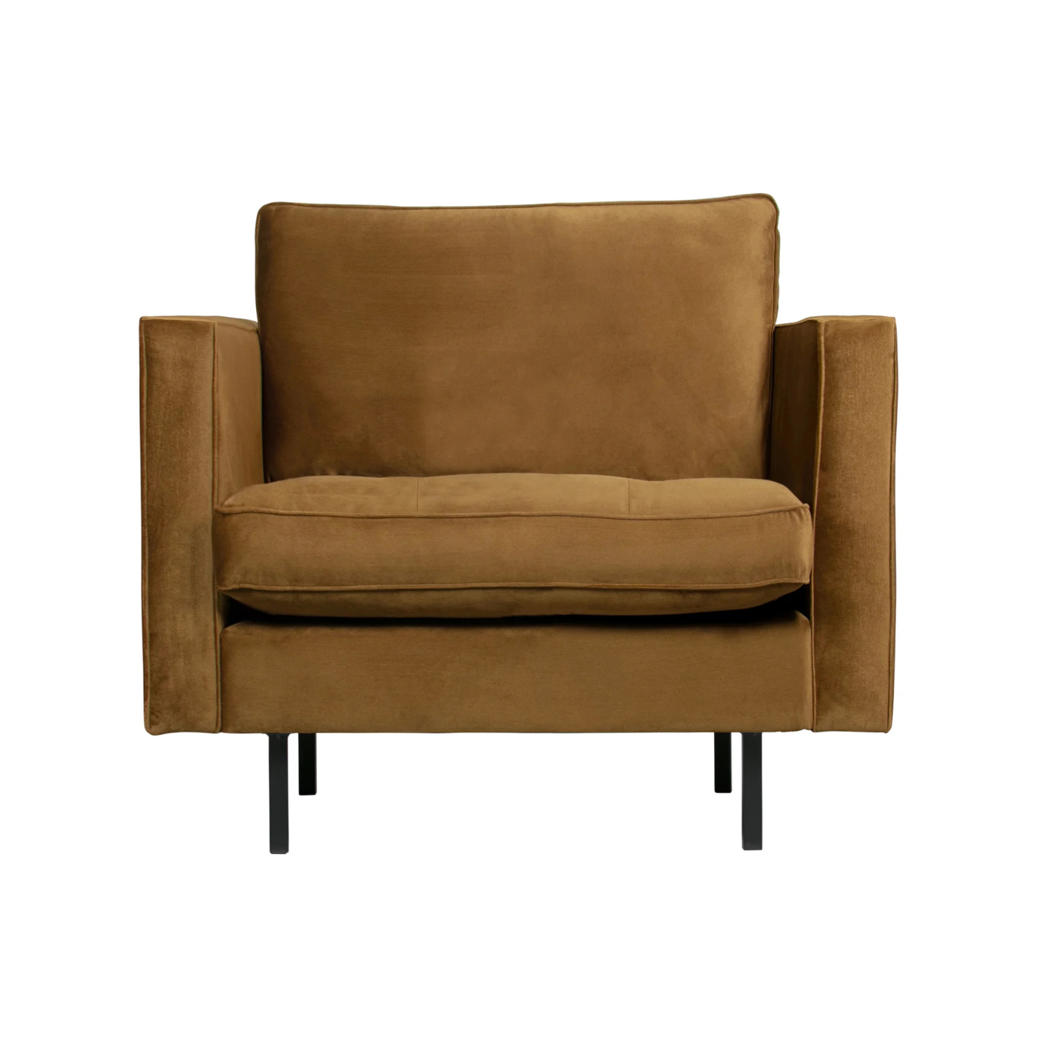 Velvet armchair rodeo classic honey