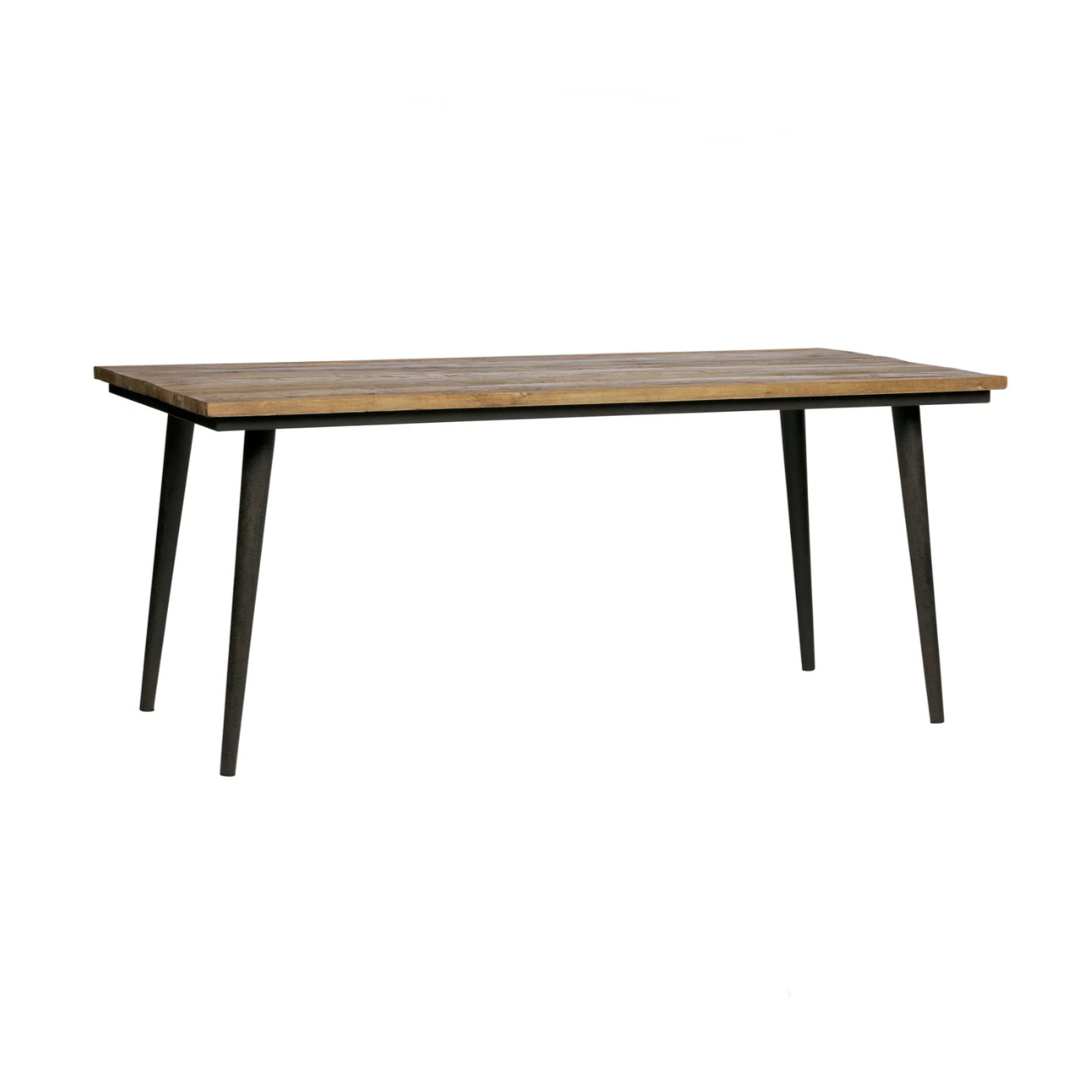 Table Guild Wood with a black metal base
