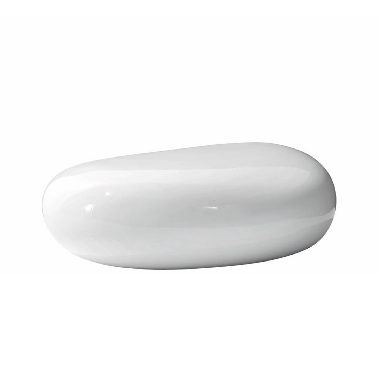 Weißer Pouf