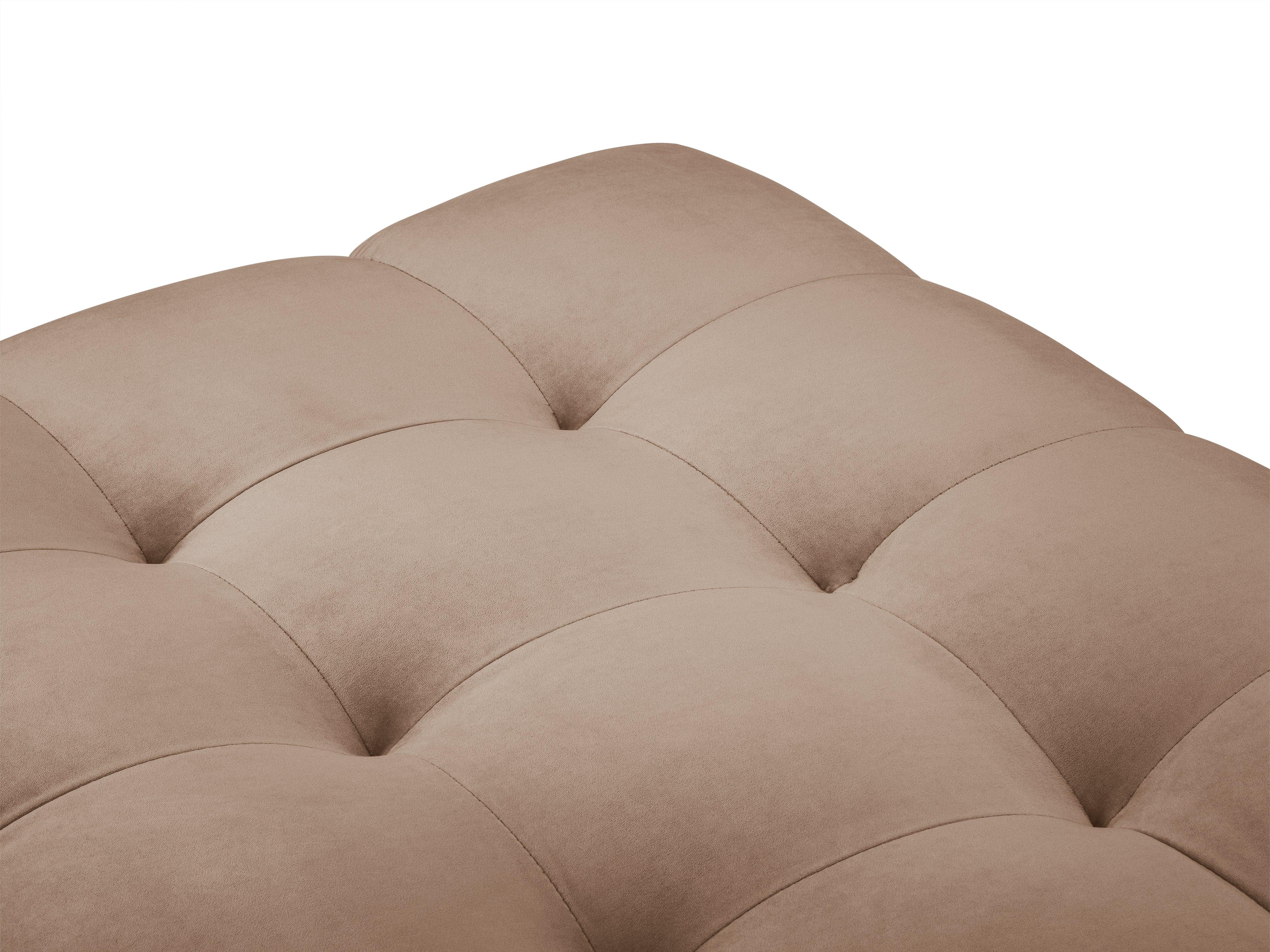 Puf aksamitny BALI beżowy ze złotą podstawą Cosmopolitan Design Eye on Design