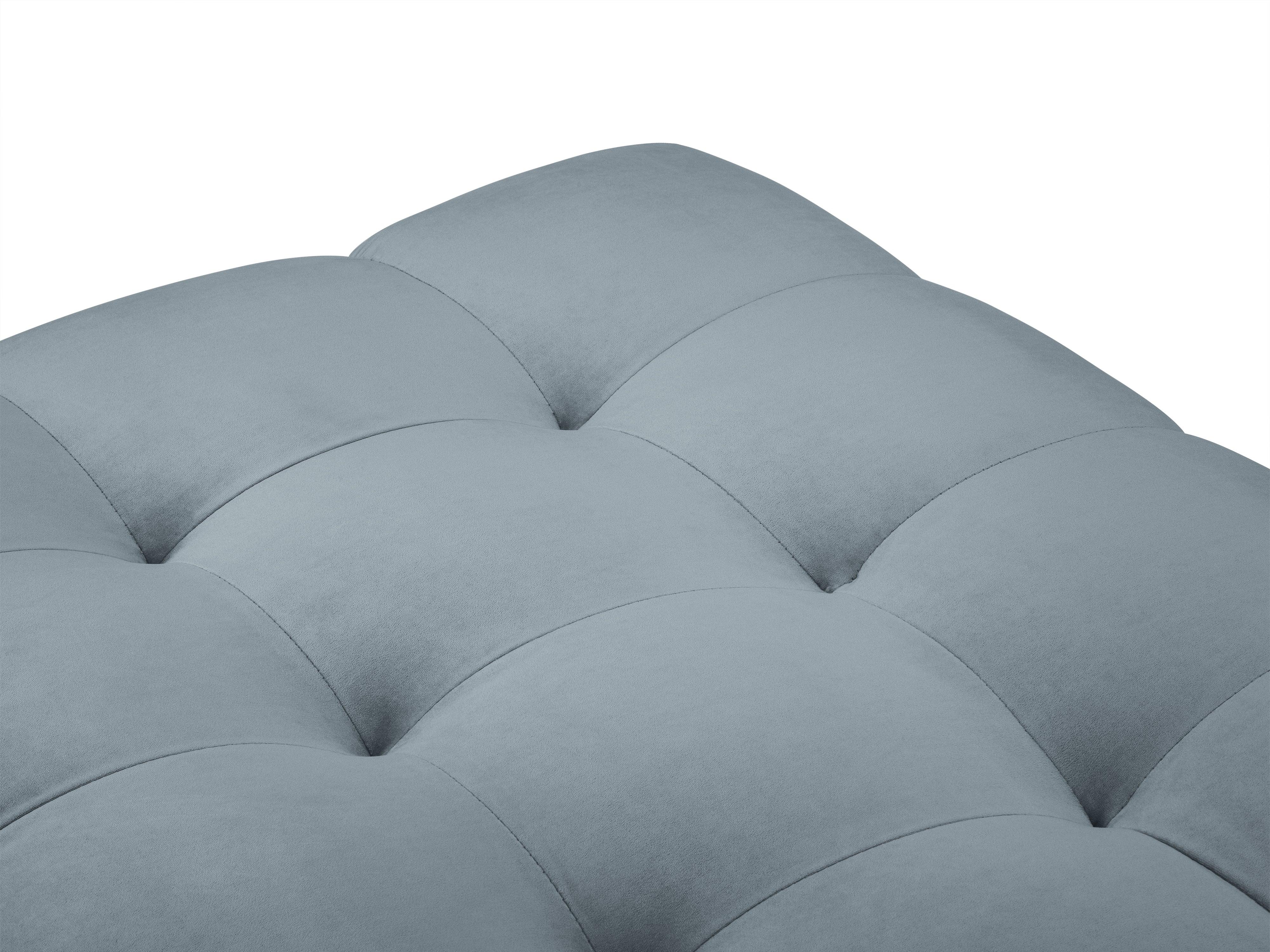 Puf aksamitny BALI jasnoniebieski z czarną podstawą Cosmopolitan Design Eye on Design