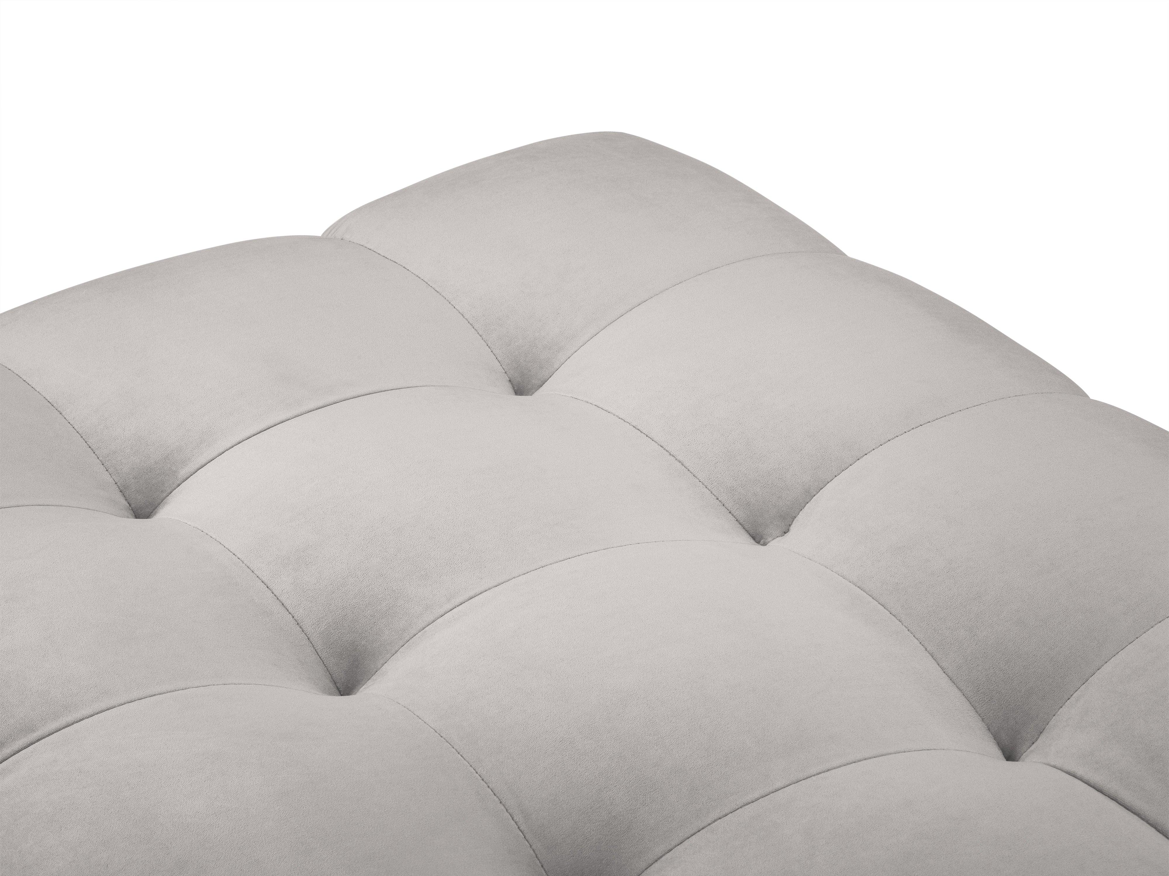 Puf aksamitny BALI srebrny ze złotą podstawą Cosmopolitan Design Eye on Design