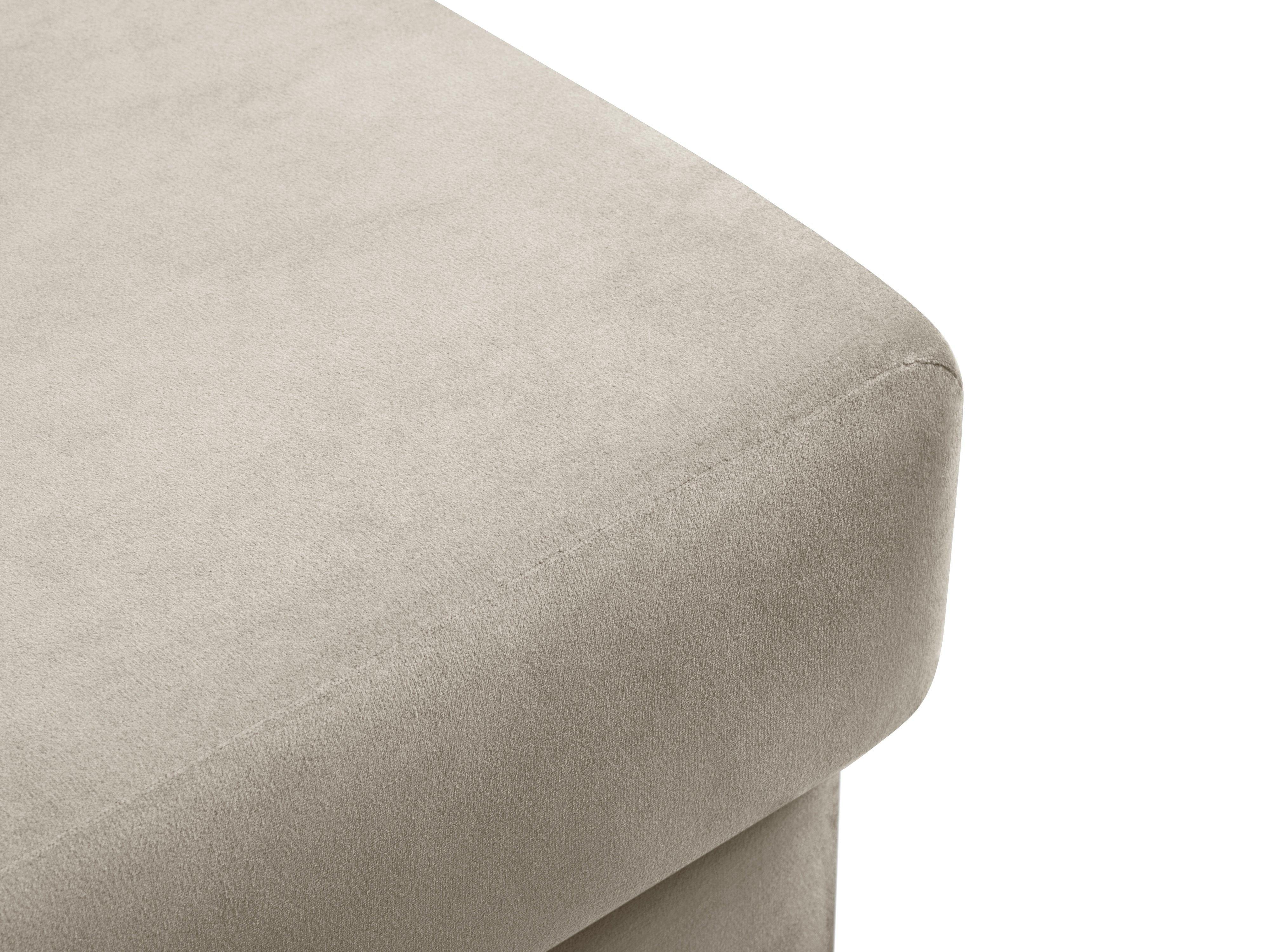 Puf aksamitny KYOTO beżowy z czarną podstawą Cosmopolitan Design Eye on Design