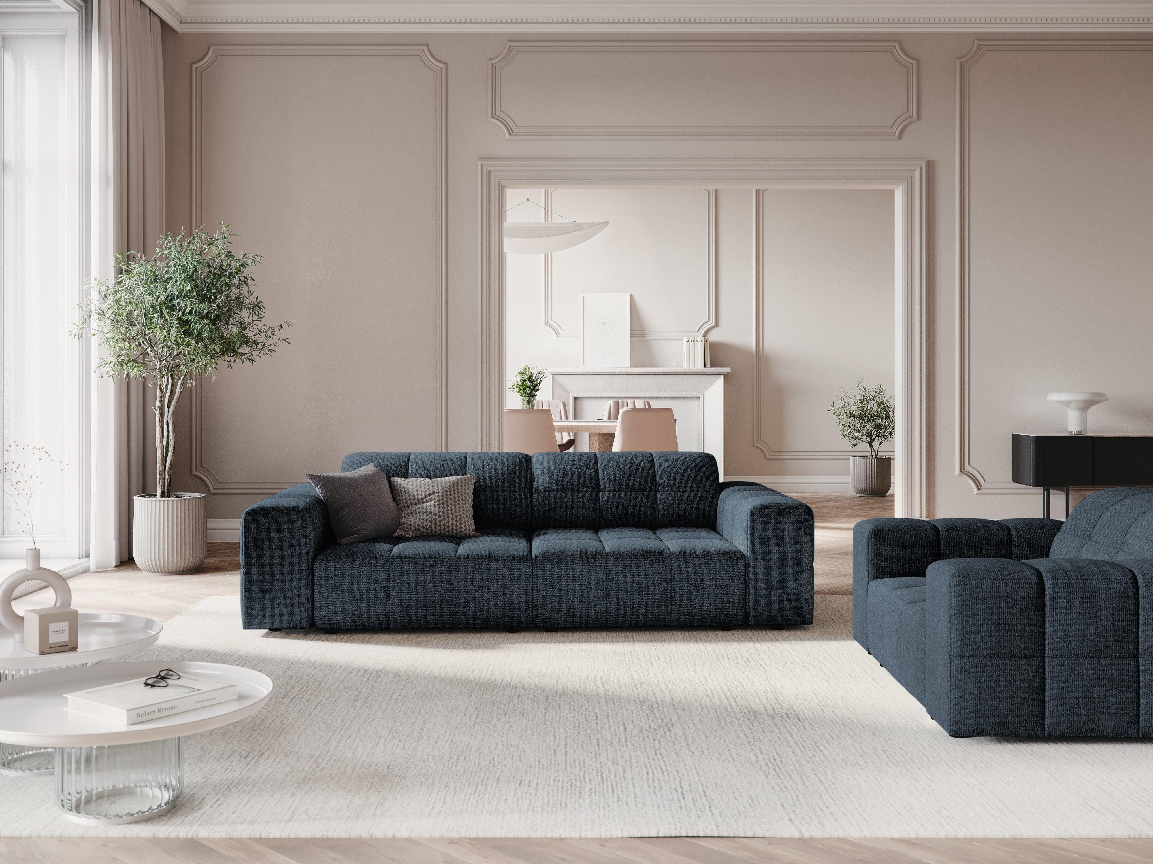 Puf CHICAGO niebieski szenil Cosmopolitan Design Eye on Design