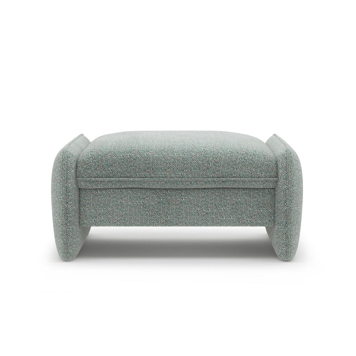GEORGIA light blue chenille pouf