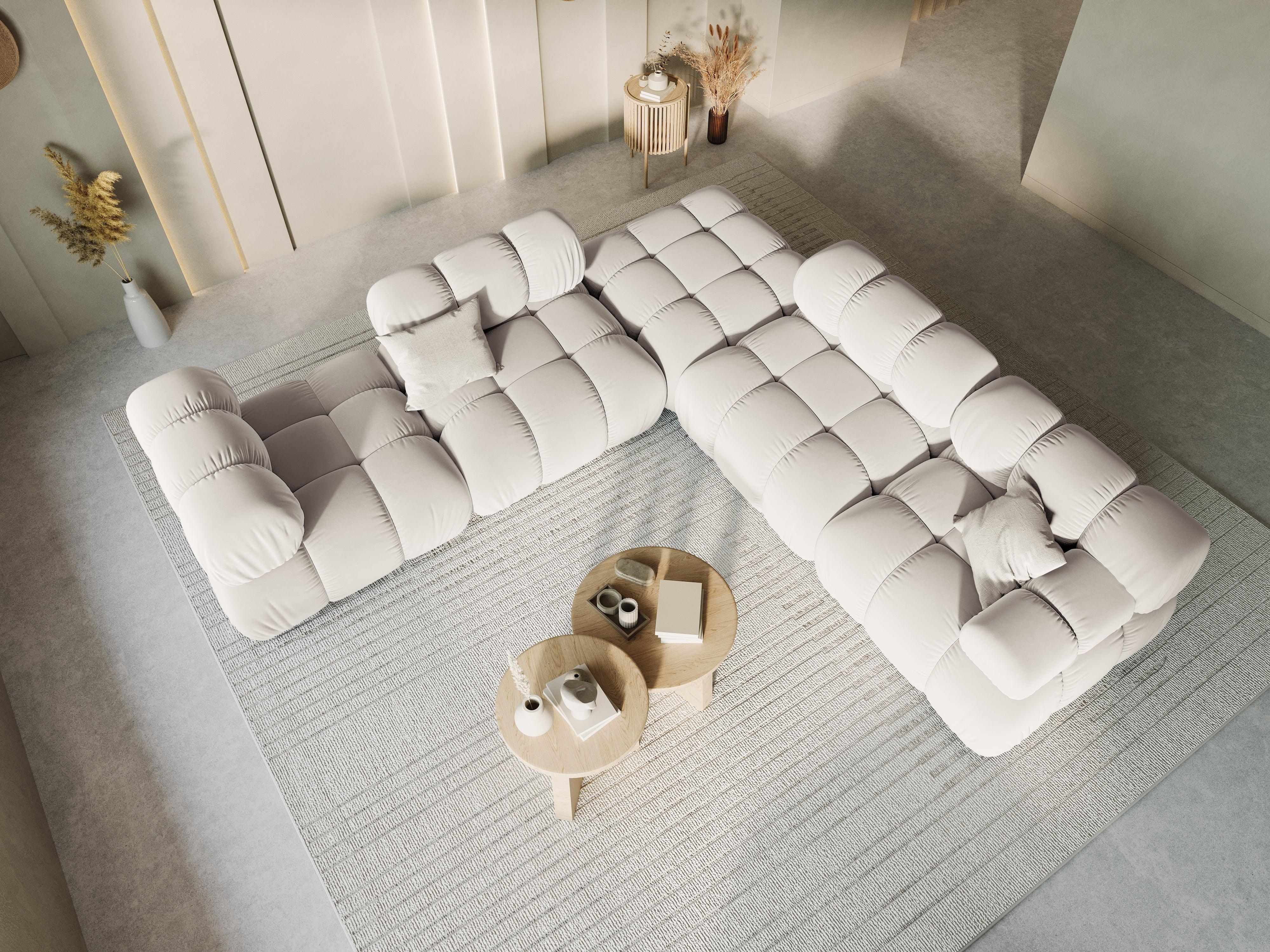 Puf / moduł aksamitny TROPEA jasnobeżowy Milo Casa Eye on Design