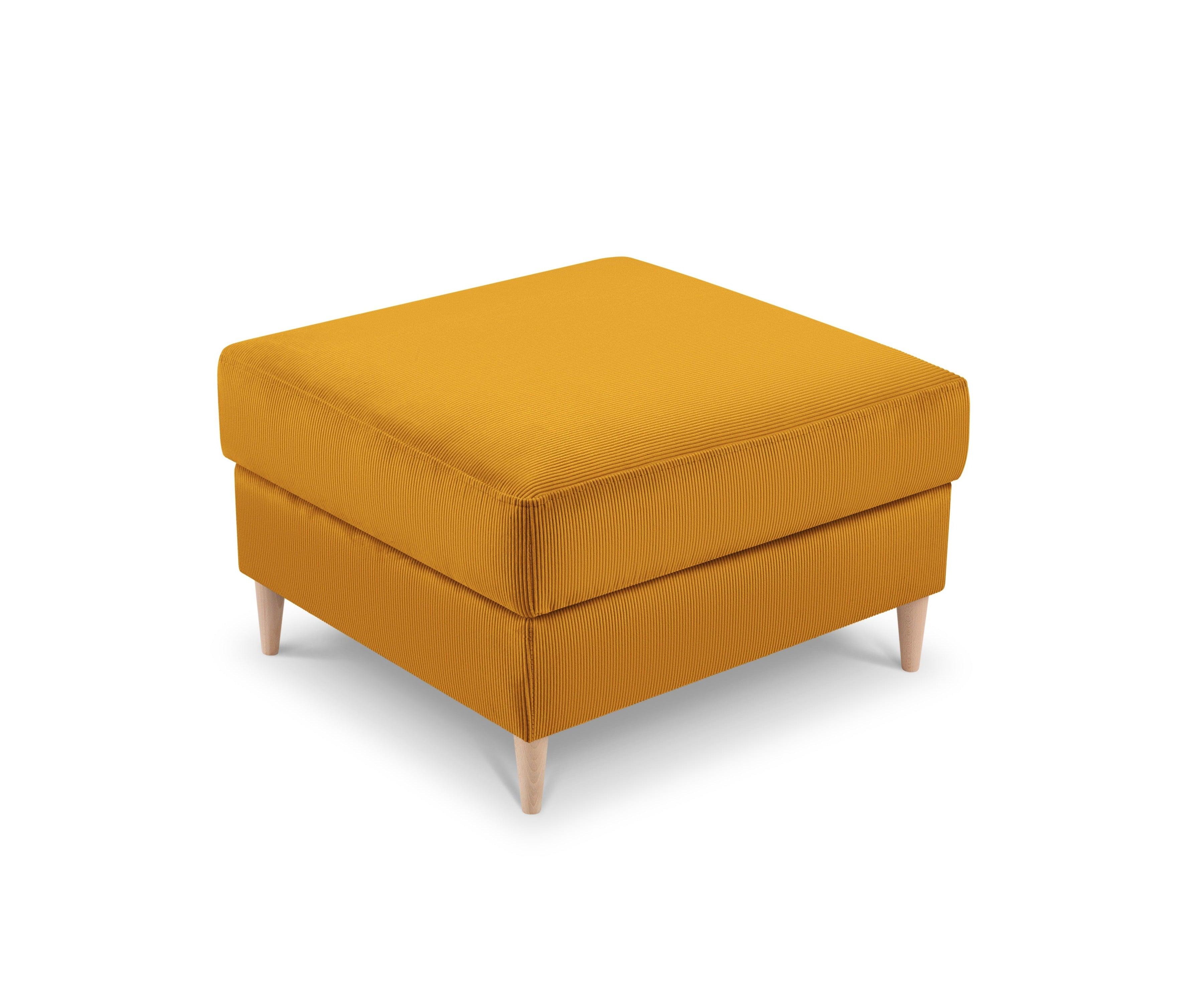 Puf sztruksowy ROSE żółty Mazzini Sofas Eye on Design