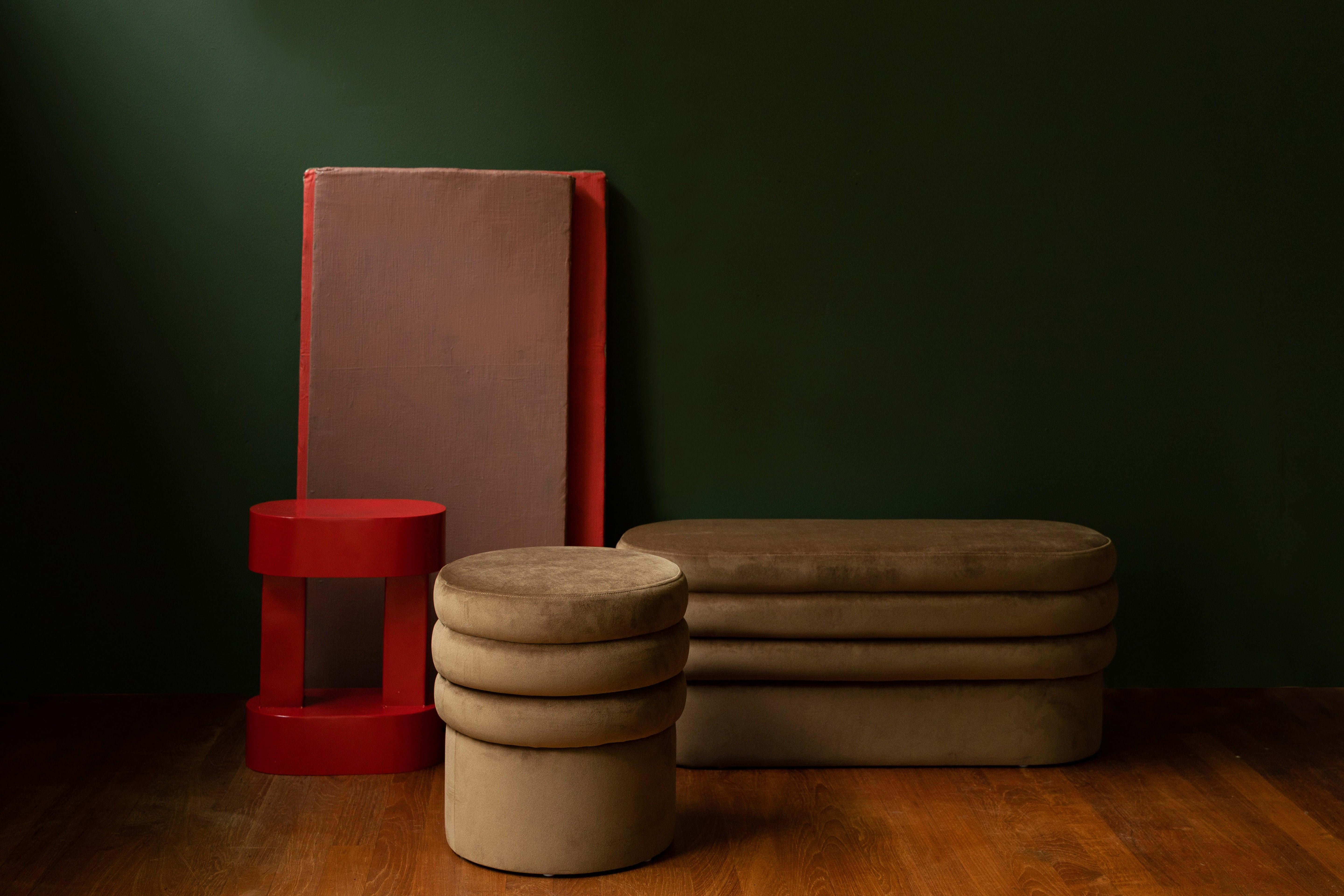 Aditi Pouffe Brown Dutchbone Eye on Design