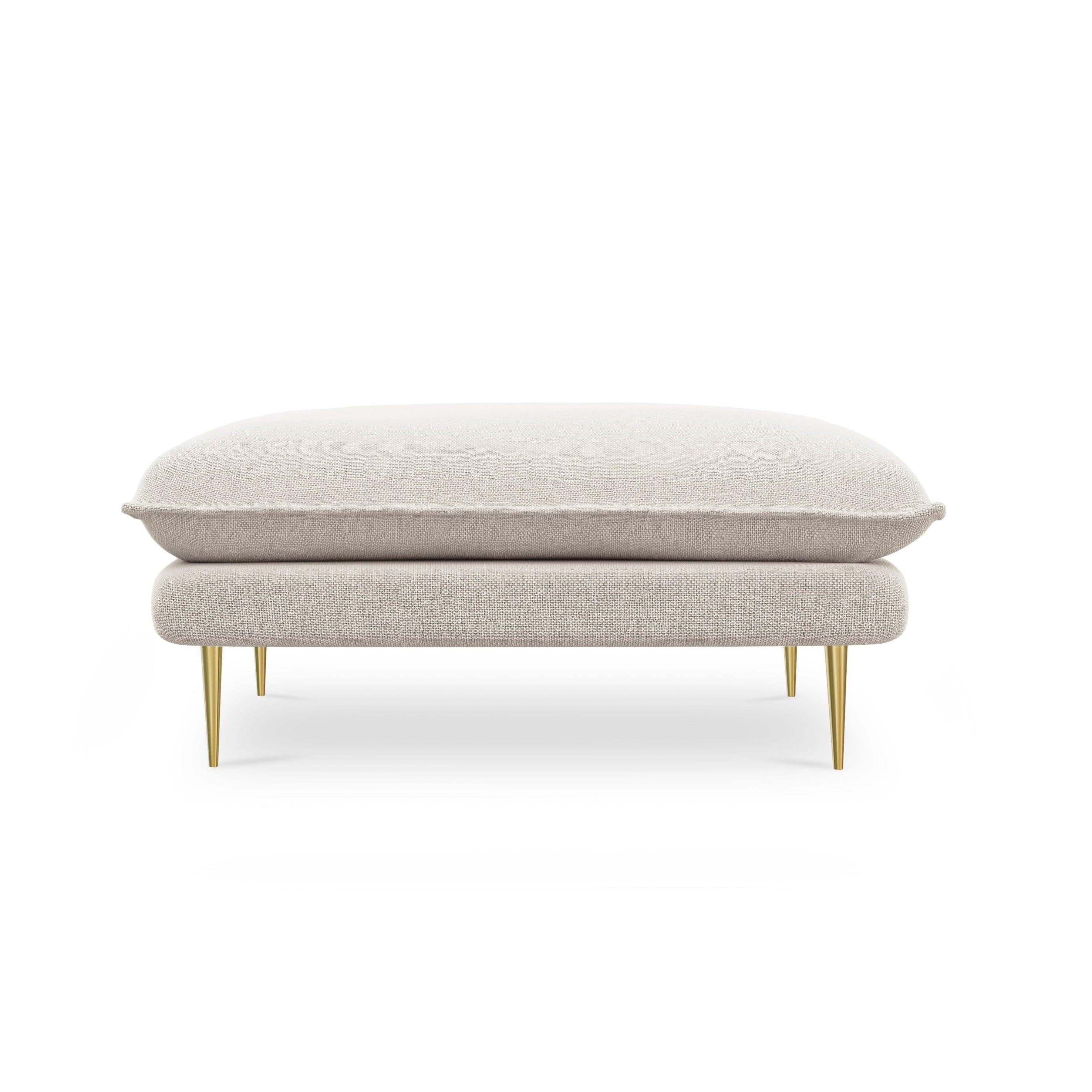 Puf VIENNA piaskowy ze złotą podstawą Cosmopolitan Design Eye on Design