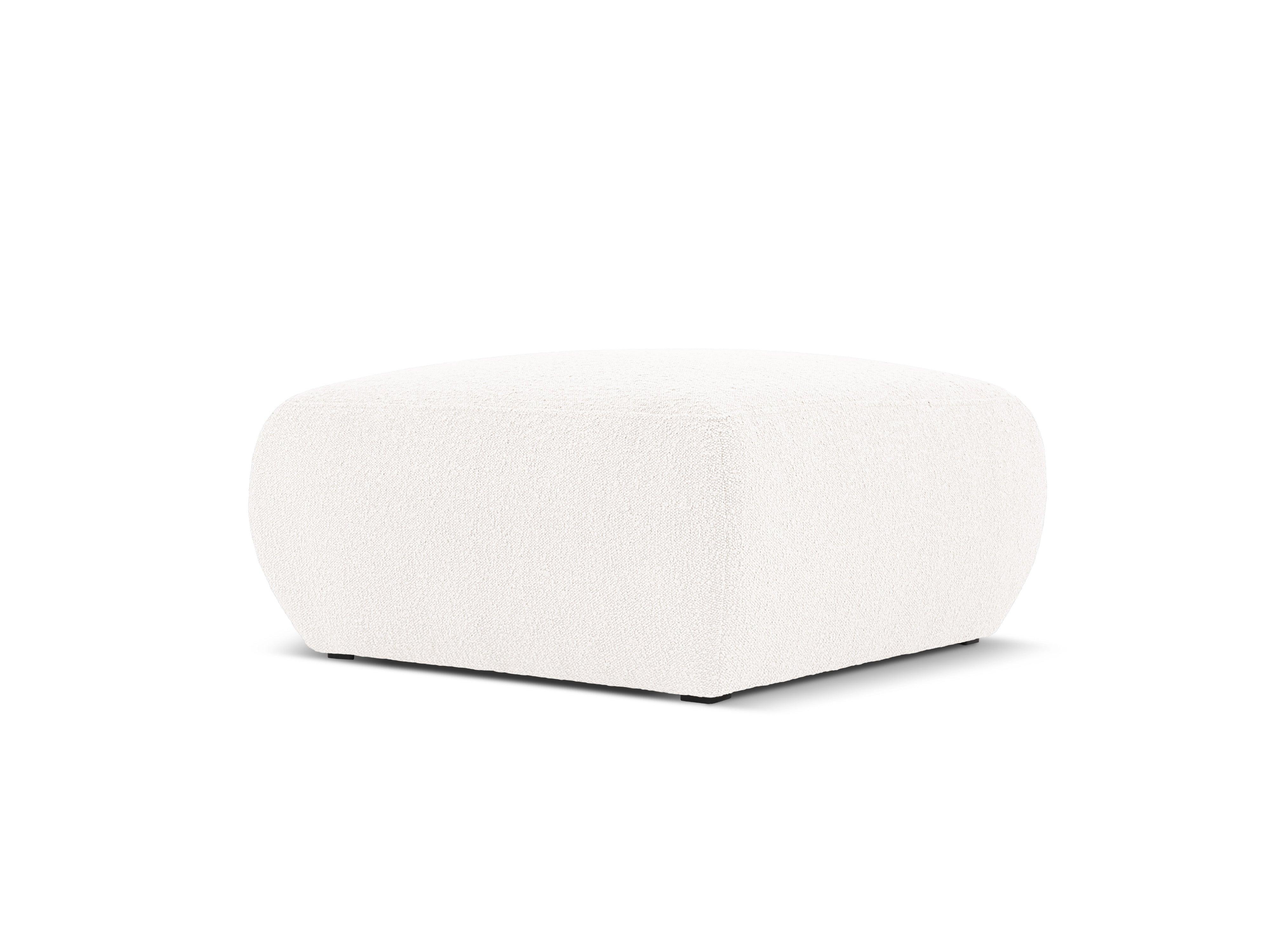 Puf w tkaninie boucle LOLA biały Windsor & Co Eye on Design