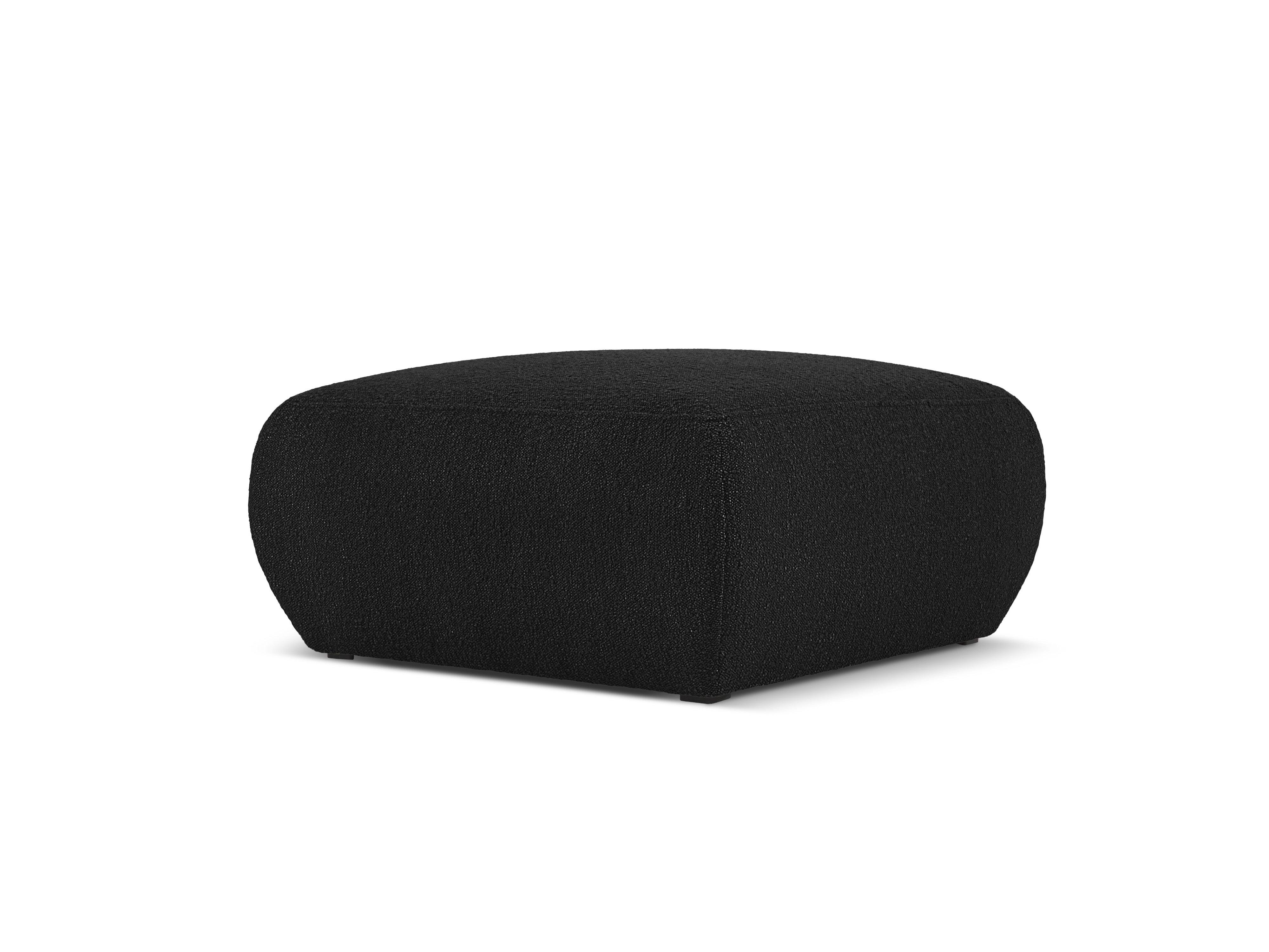 Puf w tkaninie boucle LOLA czarny Windsor & Co Eye on Design