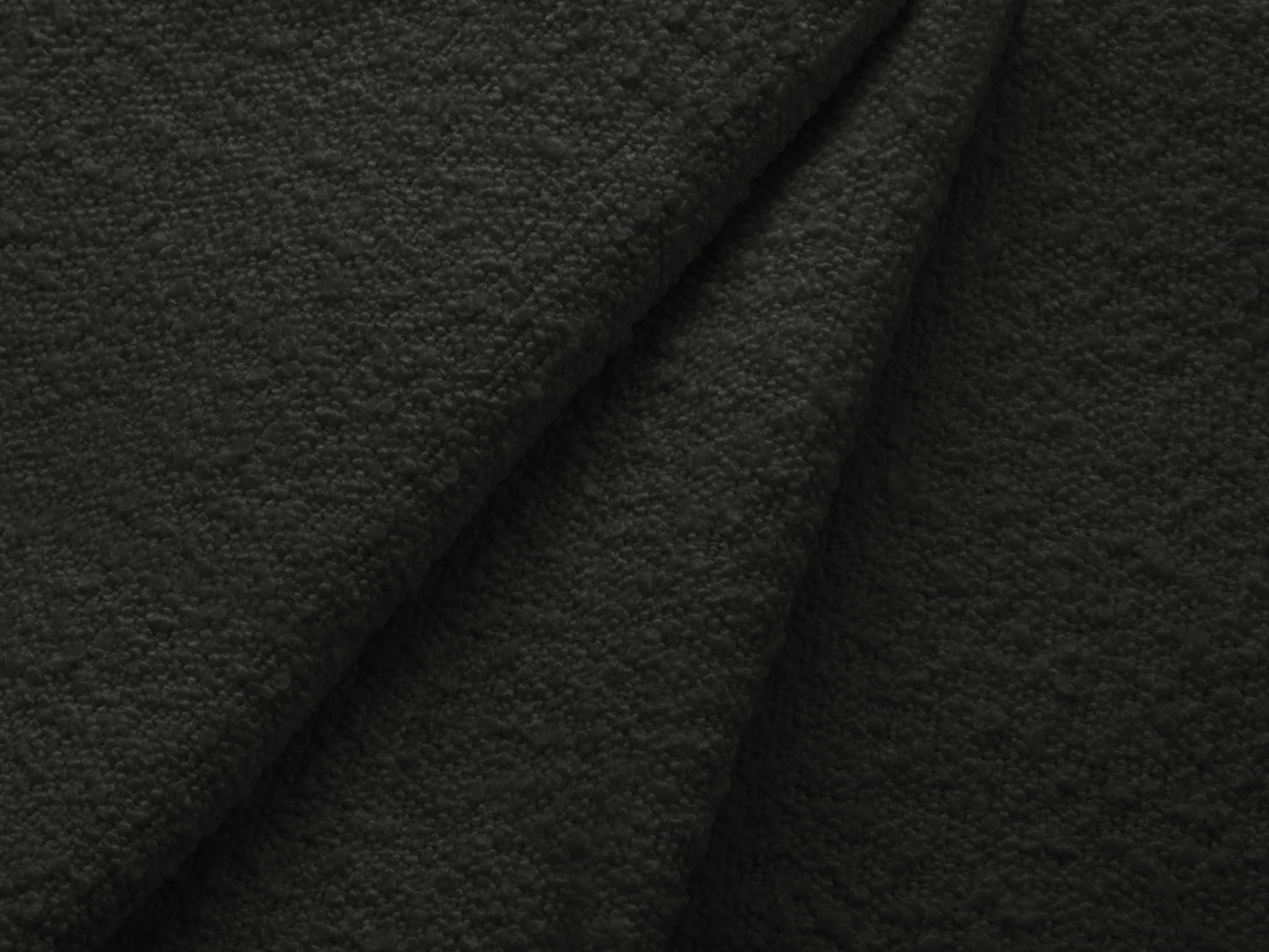 Puf w tkaninie boucle VIENNA czarny z czarną podstawą Cosmopolitan Design Eye on Design