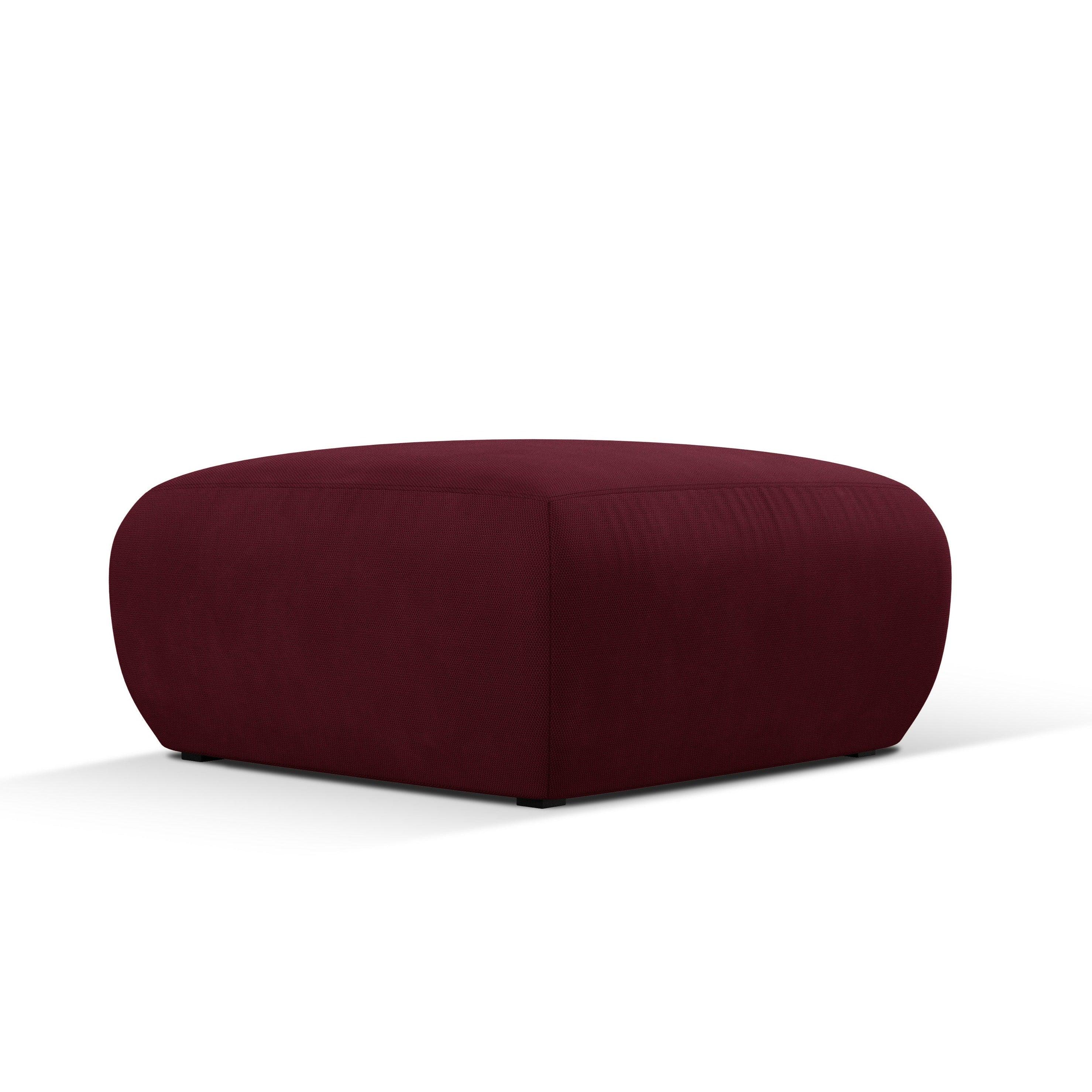 Puf w tkaninie chenillowej LOLA bordowy Windsor & Co Eye on Design