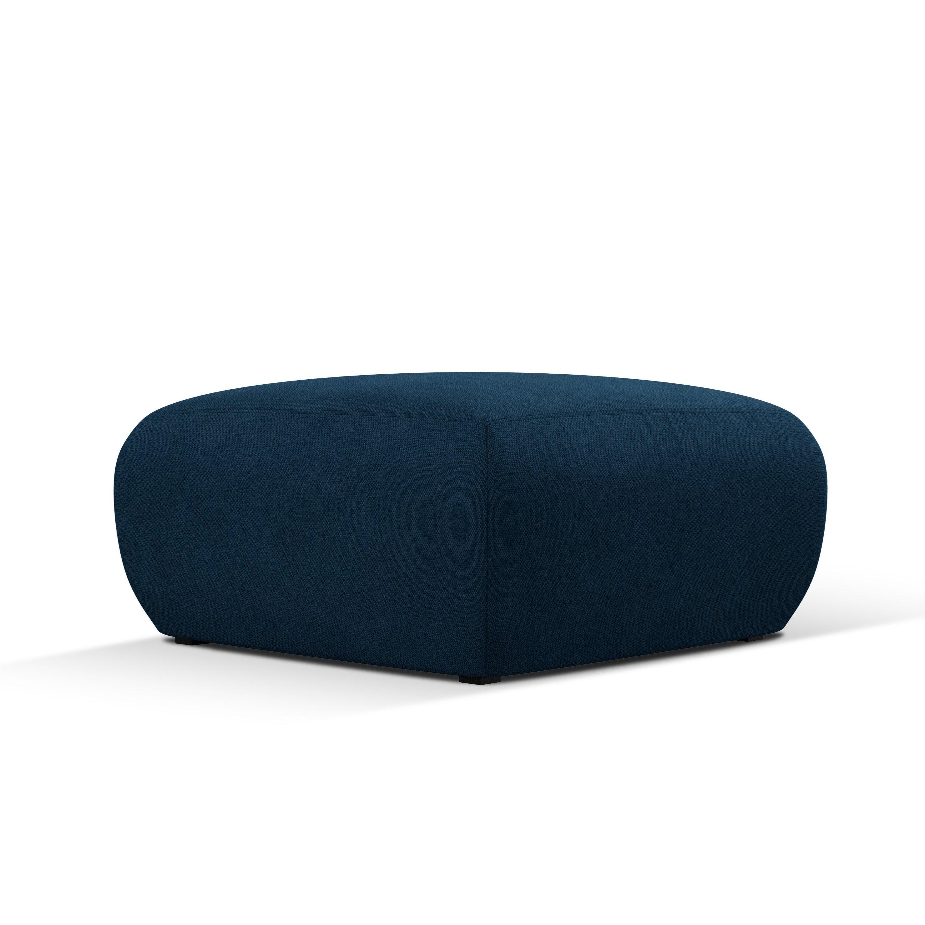 Puf w tkaninie chenillowej LOLA królewski niebieski Windsor & Co Eye on Design