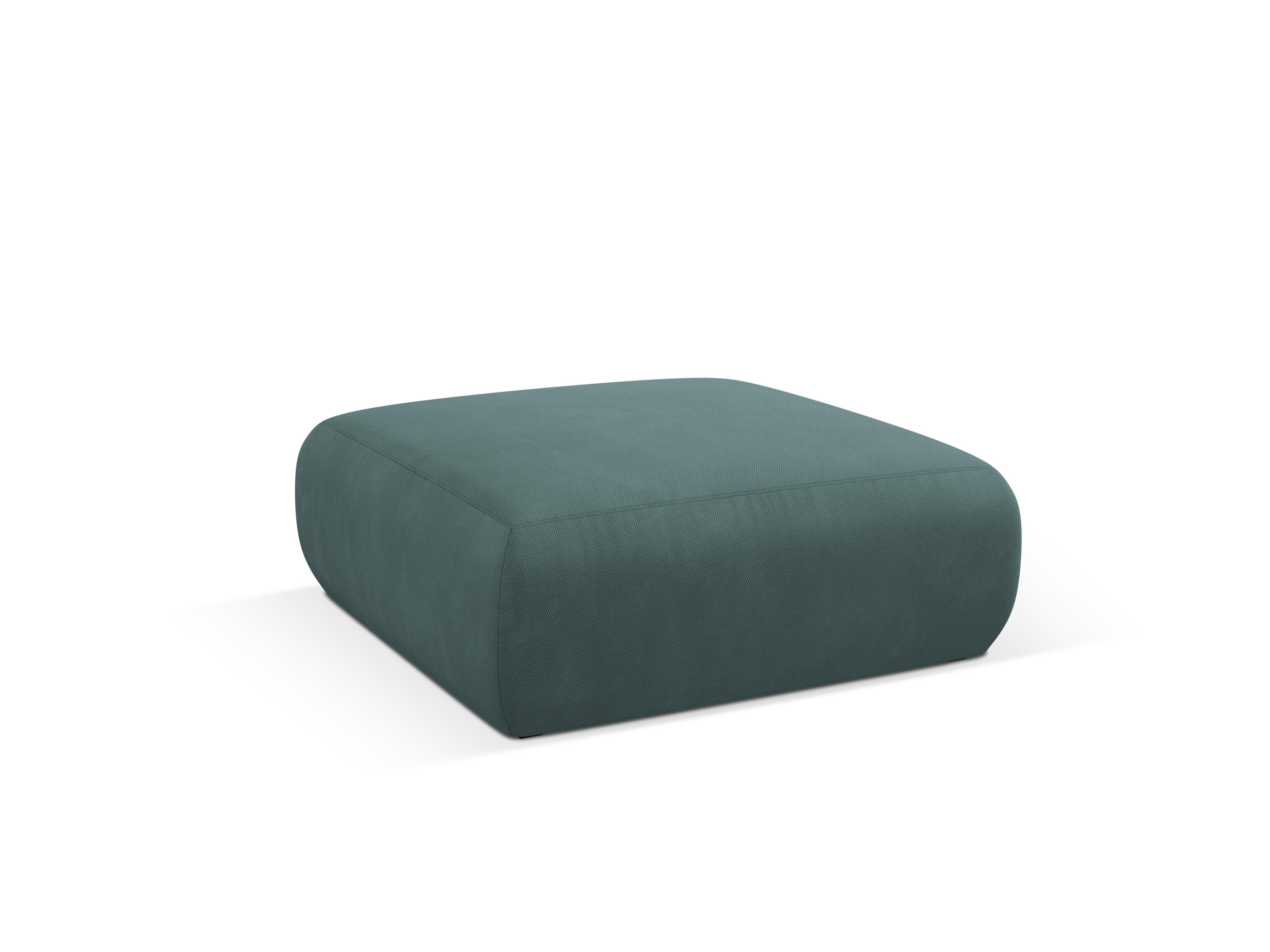 Puf w tkaninie chenillowej XL LOLA morska zieleń Windsor & Co Eye on Design