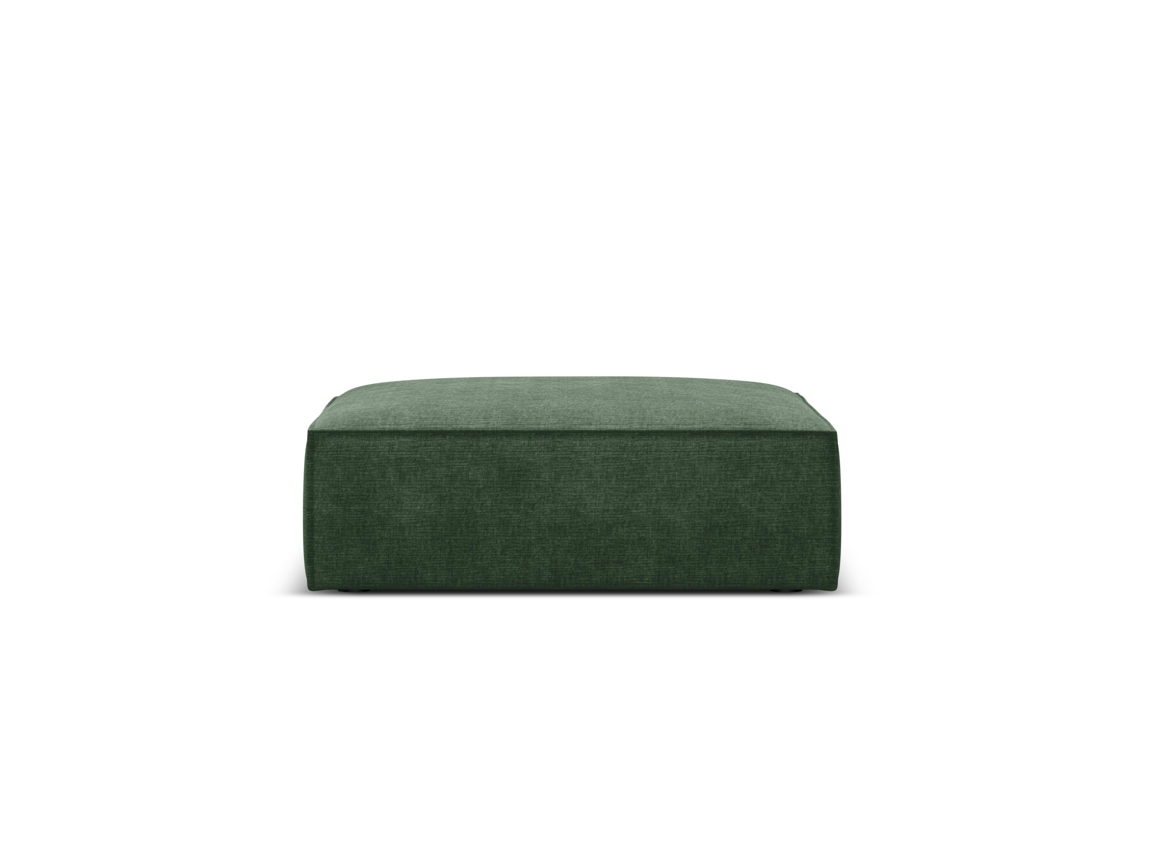 Puf w tkaninie szenilowej VANDA butelkowa zieleń Mazzini Sofas Eye on Design