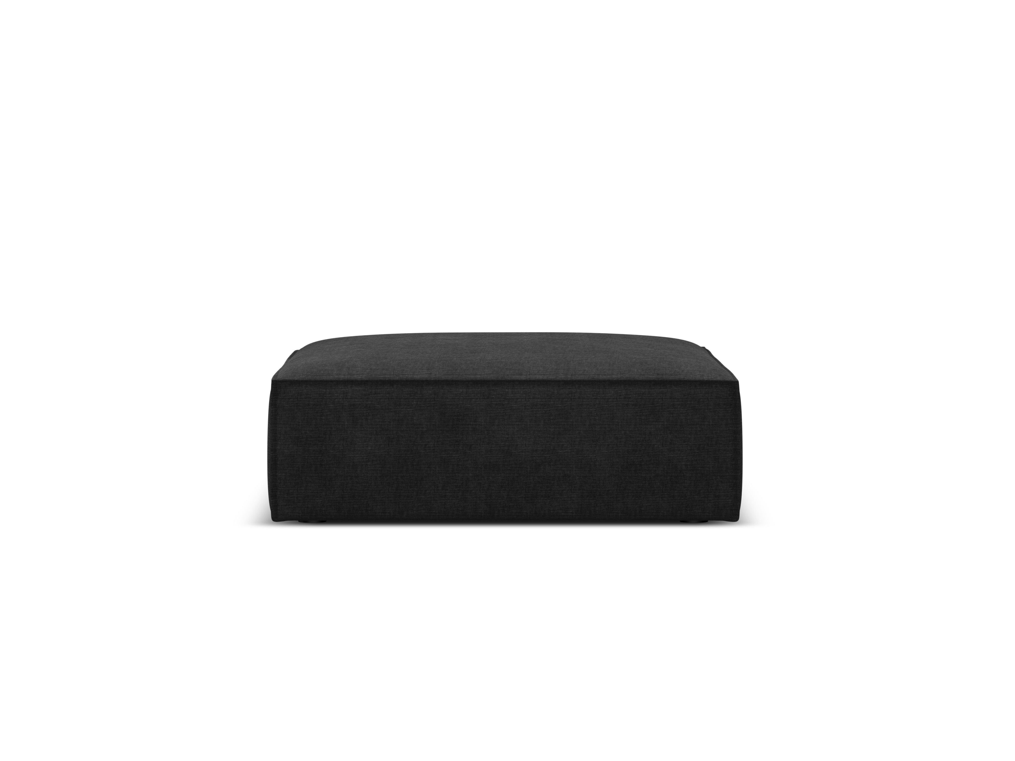 Puf w tkaninie szenilowej VANDA czarny Mazzini Sofas Eye on Design