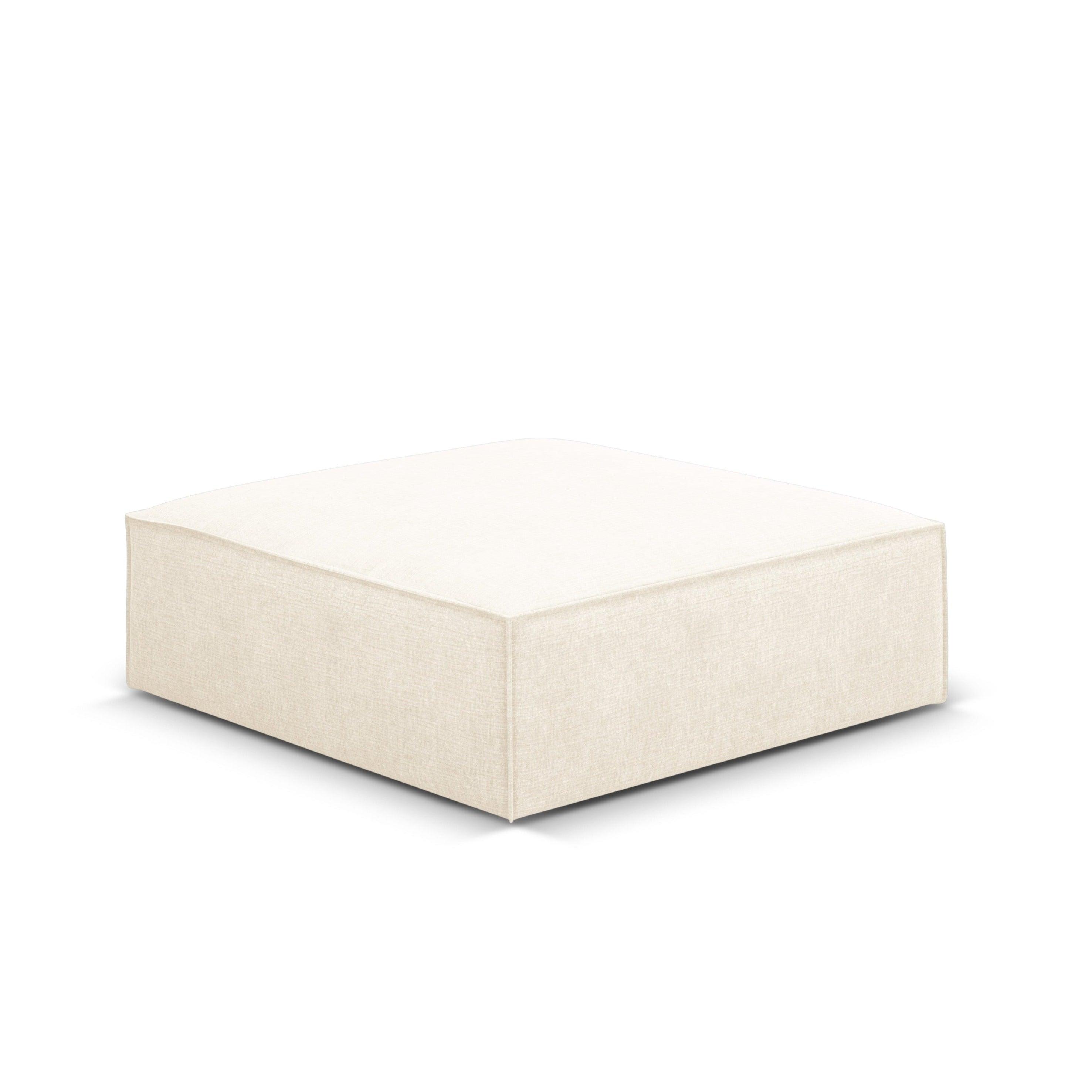 Puf w tkaninie szenilowej VANDA jasnobeżowy Mazzini Sofas Eye on Design