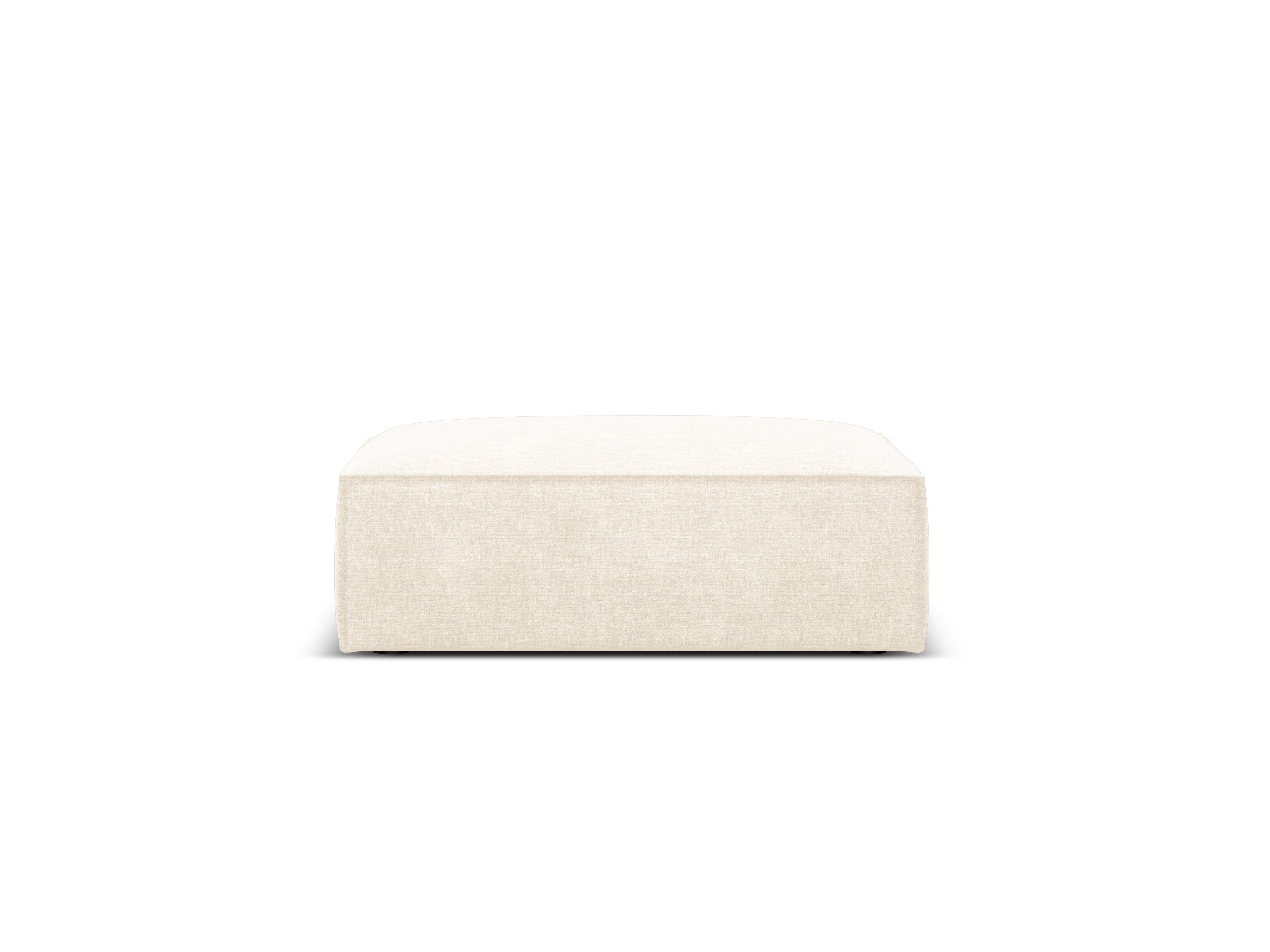 Puf w tkaninie szenilowej VANDA jasnobeżowy Mazzini Sofas Eye on Design