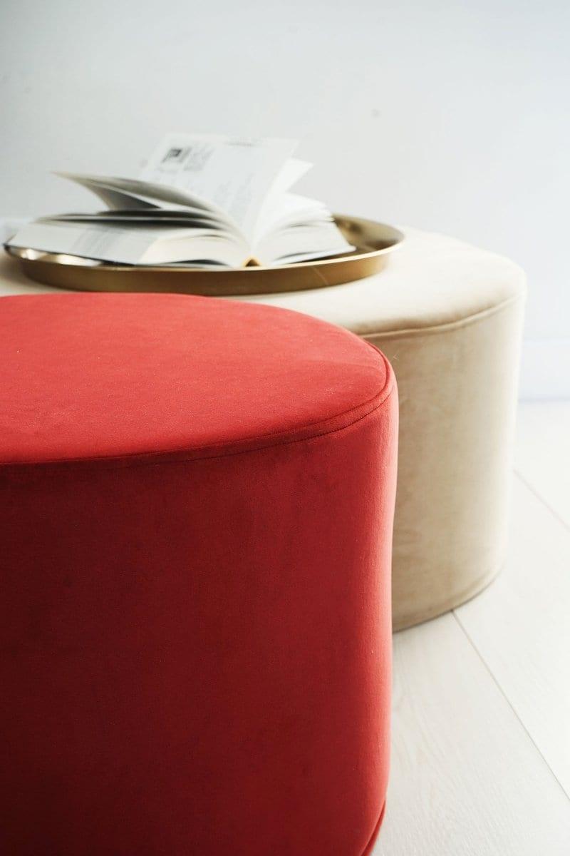 Puf welurowy czerwony Poduszkowcy Eye on Design