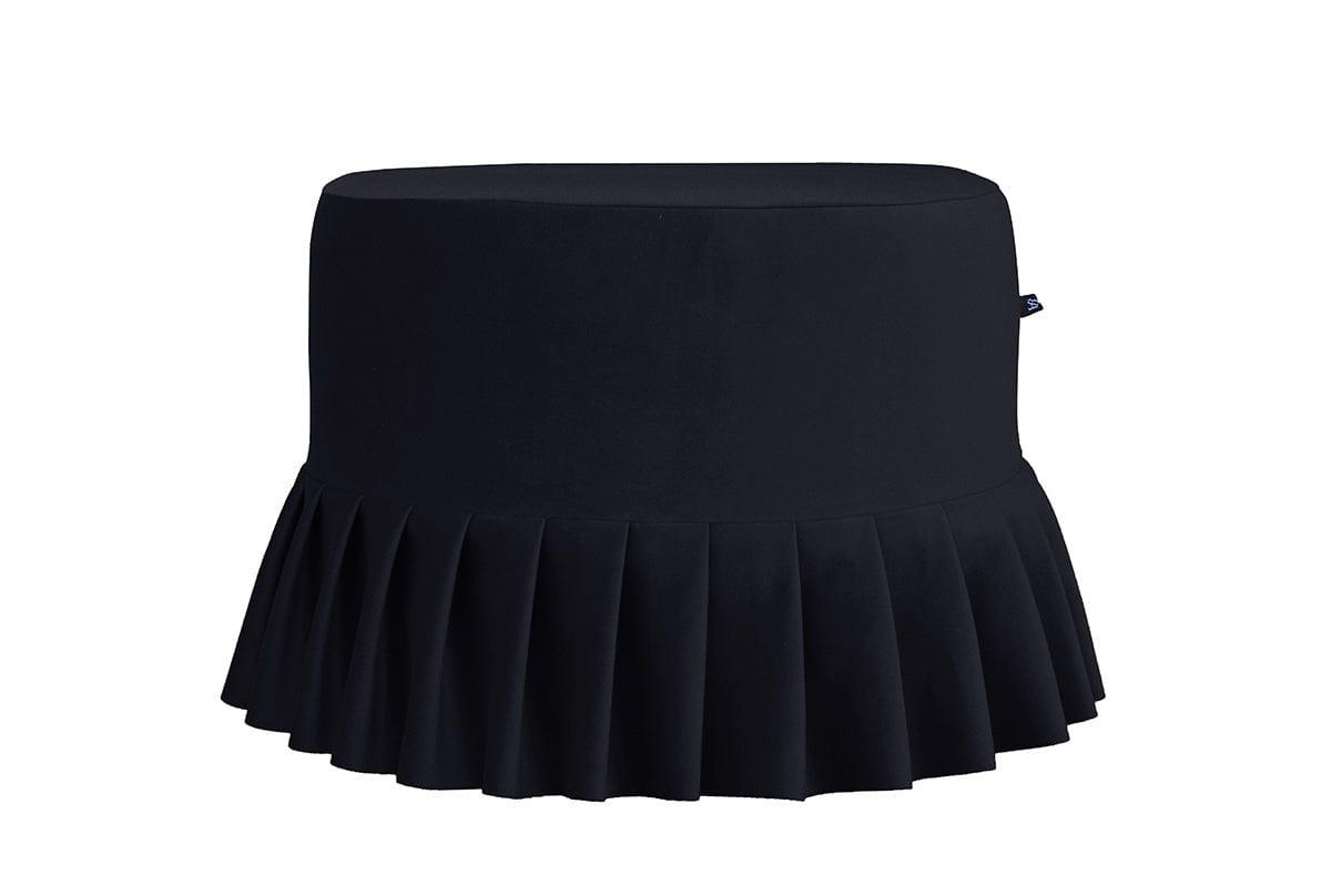 Puf z falbaną LOLITA czarny Happy Barok Eye on Design