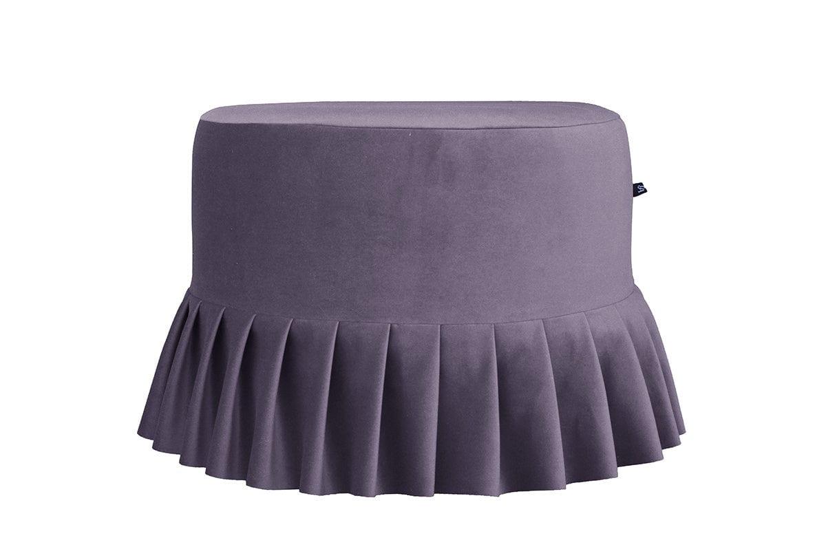 Puf z falbaną LOLITA fioletowy Happy Barok Eye on Design