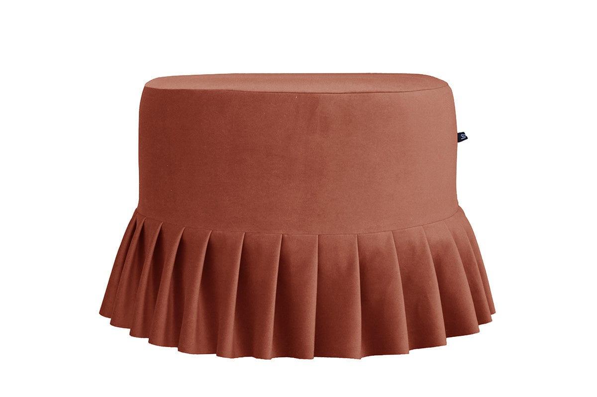 Puf z falbaną LOLITA koralowy Happy Barok Eye on Design