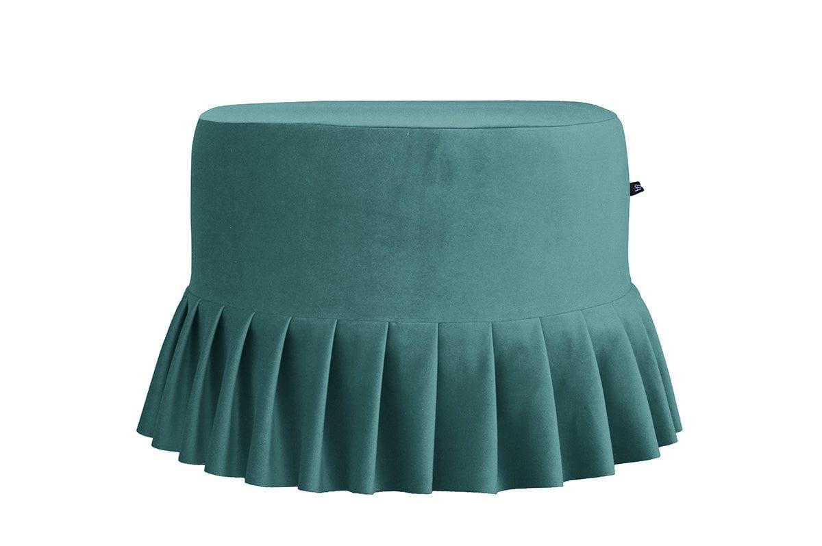 Puf z falbaną LOLITA morski Happy Barok Eye on Design