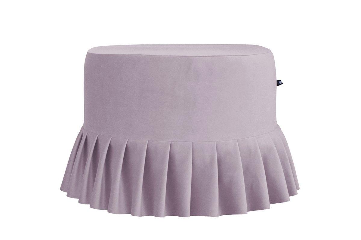Puf z falbaną LOLITA pudrowy róż Happy Barok Eye on Design