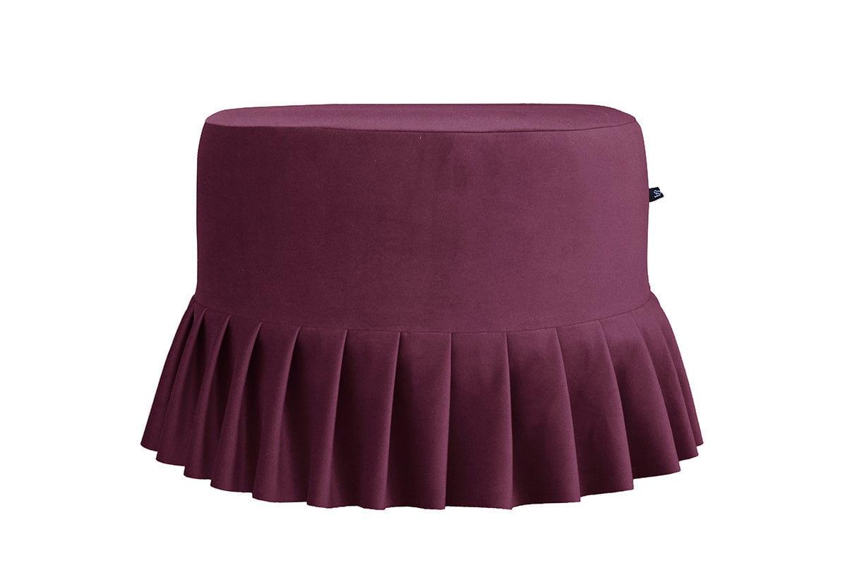 Puf z falbaną LOLITA purpurowy Happy Barok Eye on Design