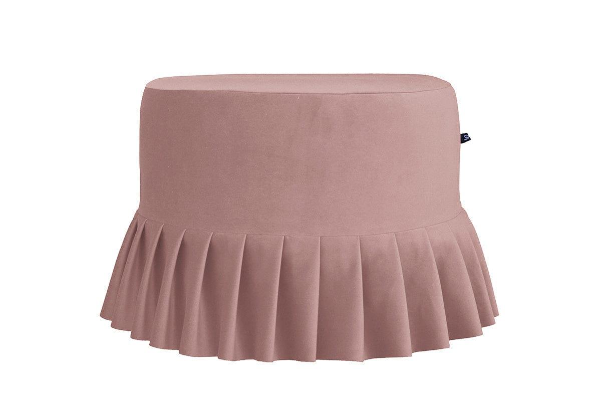 Puf z falbaną LOLITA różowy Happy Barok Eye on Design