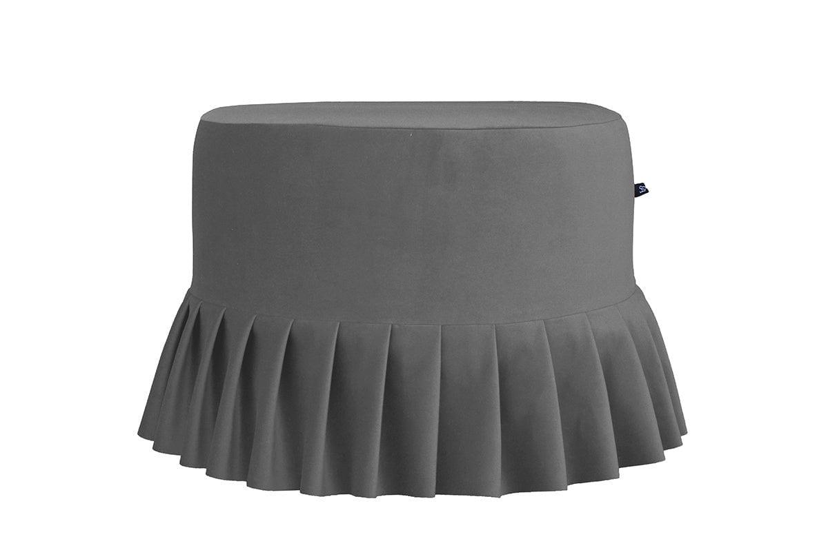 Puf z falbaną LOLITA szary Happy Barok Eye on Design