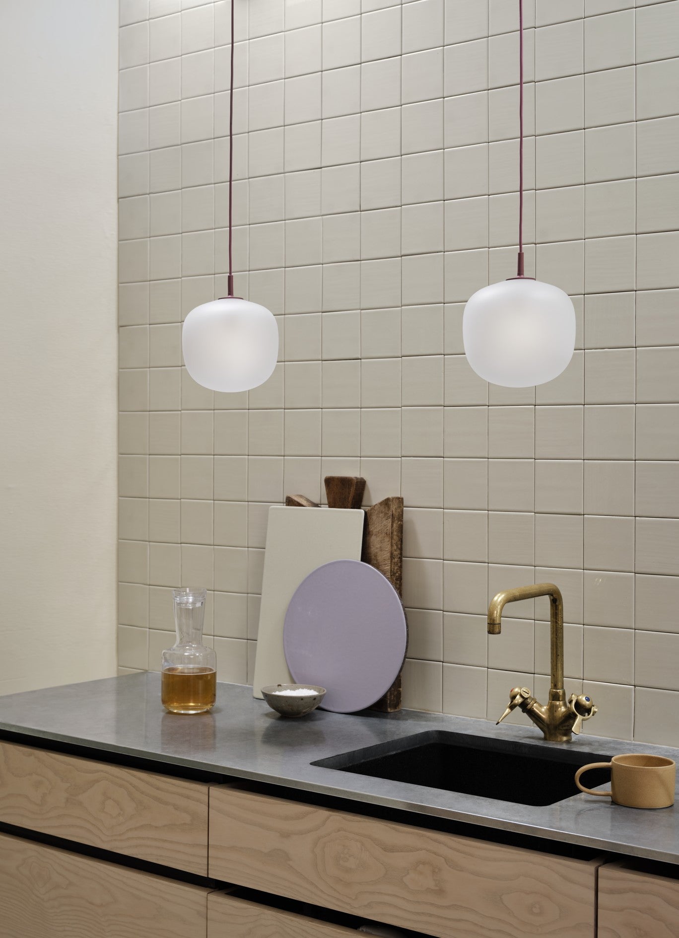 RIME burgundy pendant lamp
