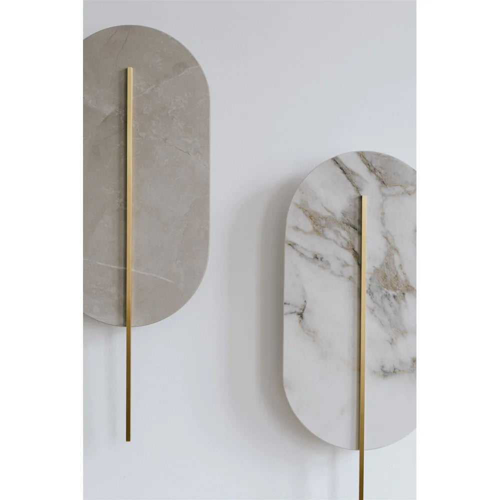 ROKKE STONE beige gesinterte Quarz-Wandleuchte