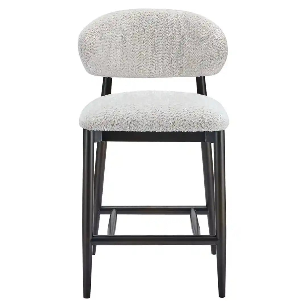 CHERRY cream stool with black base