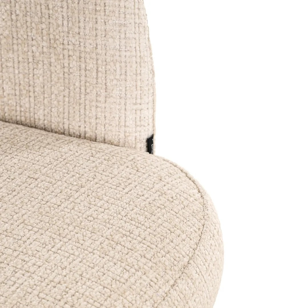Barhocker NIKKI beige mit schwarzem Fuß