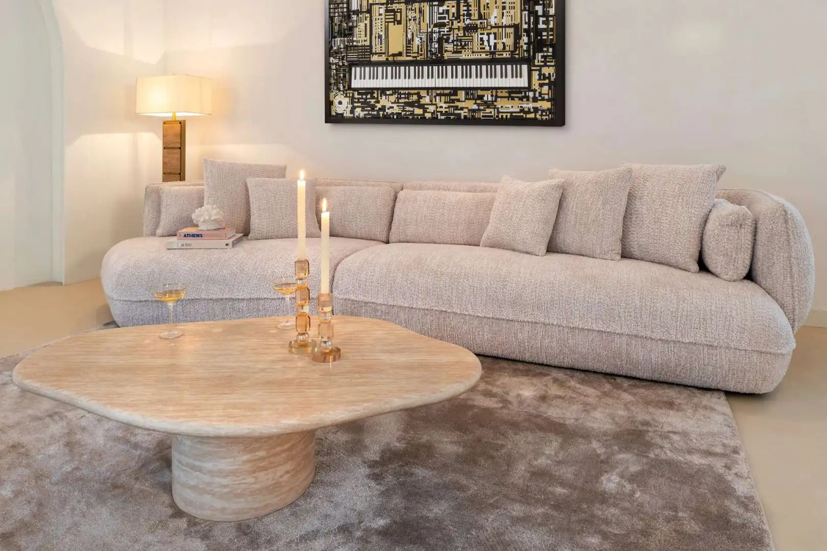 FICTUS beige coffee table