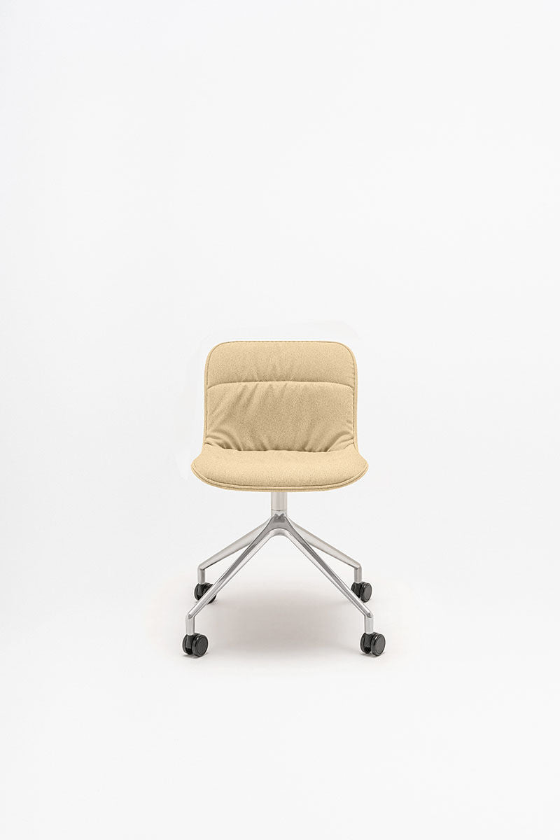 Krzesło obrotowe BALTIC 2 SOFT DUO aluminium polerowane – .mdd