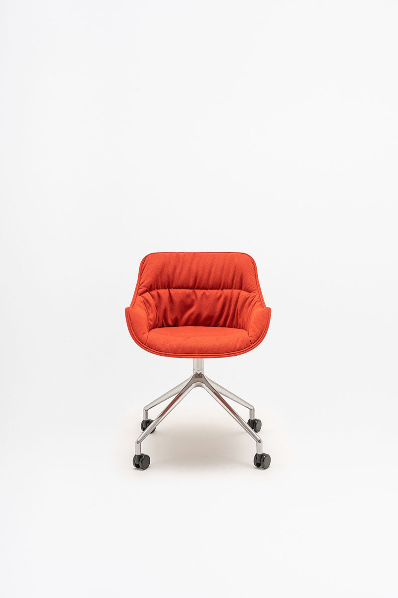 Drehstuhl Baltic Soft Duo poliertes Aluminium