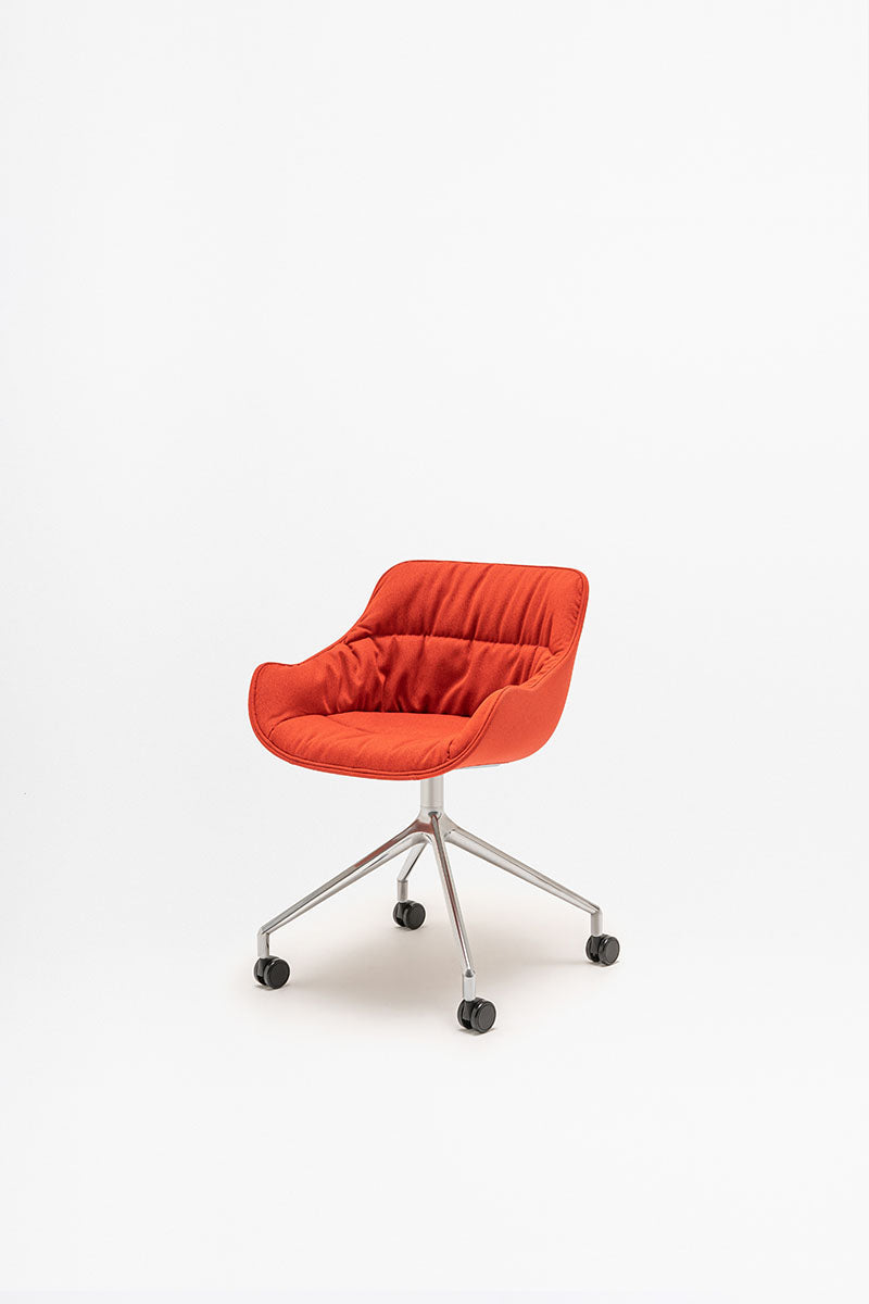 Drehstuhl Baltic Soft Duo poliertes Aluminium