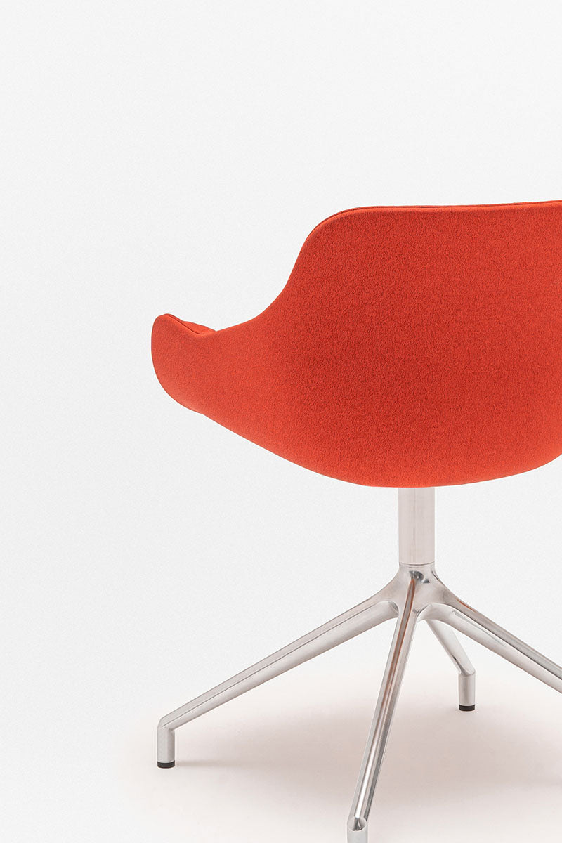 Drehstuhl Baltic Soft Duo poliertes Aluminium