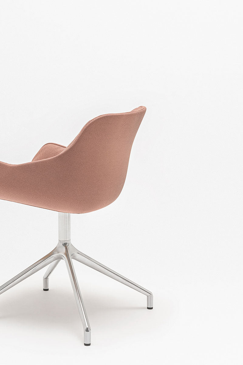 Drehstuhl Baltic Soft Duo poliertes Aluminium