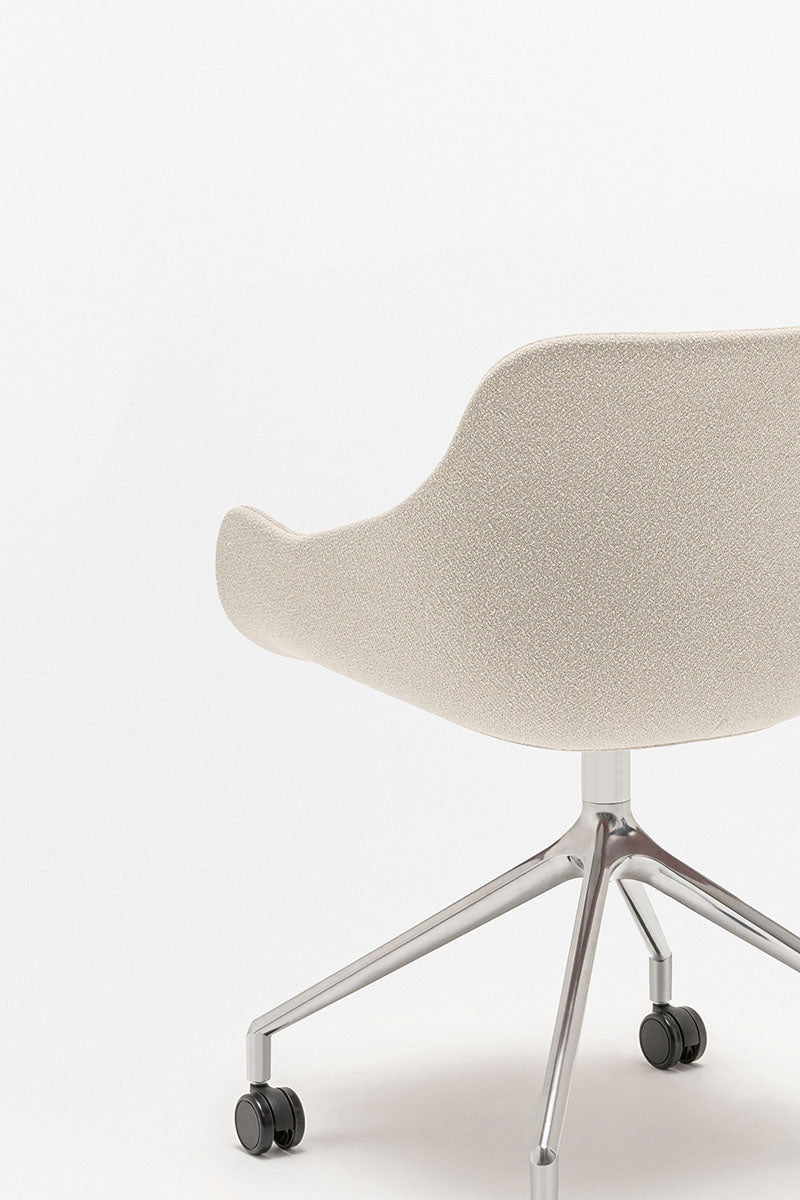 Drehstuhl Baltic Soft Duo poliertes Aluminium