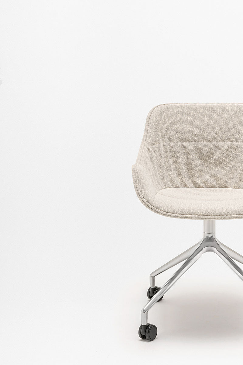 Drehstuhl Baltic Soft Duo poliertes Aluminium