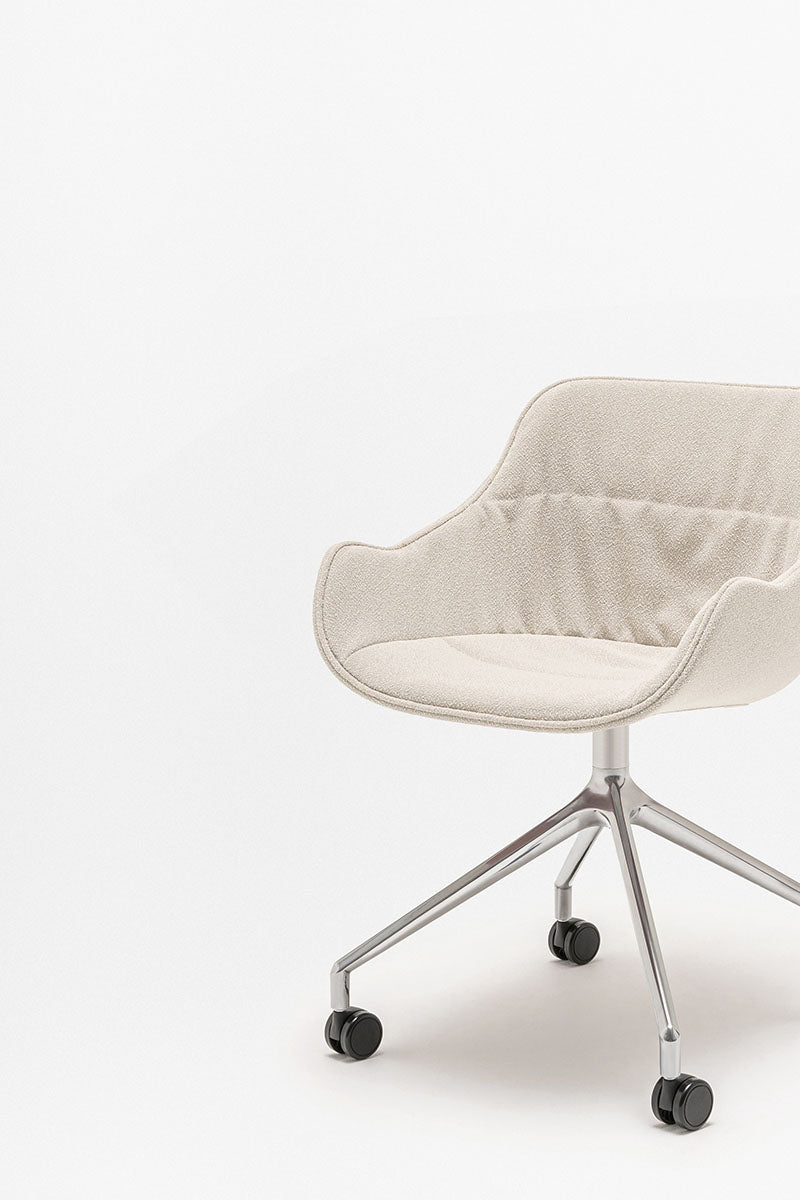 Drehstuhl Baltic Soft Duo poliertes Aluminium