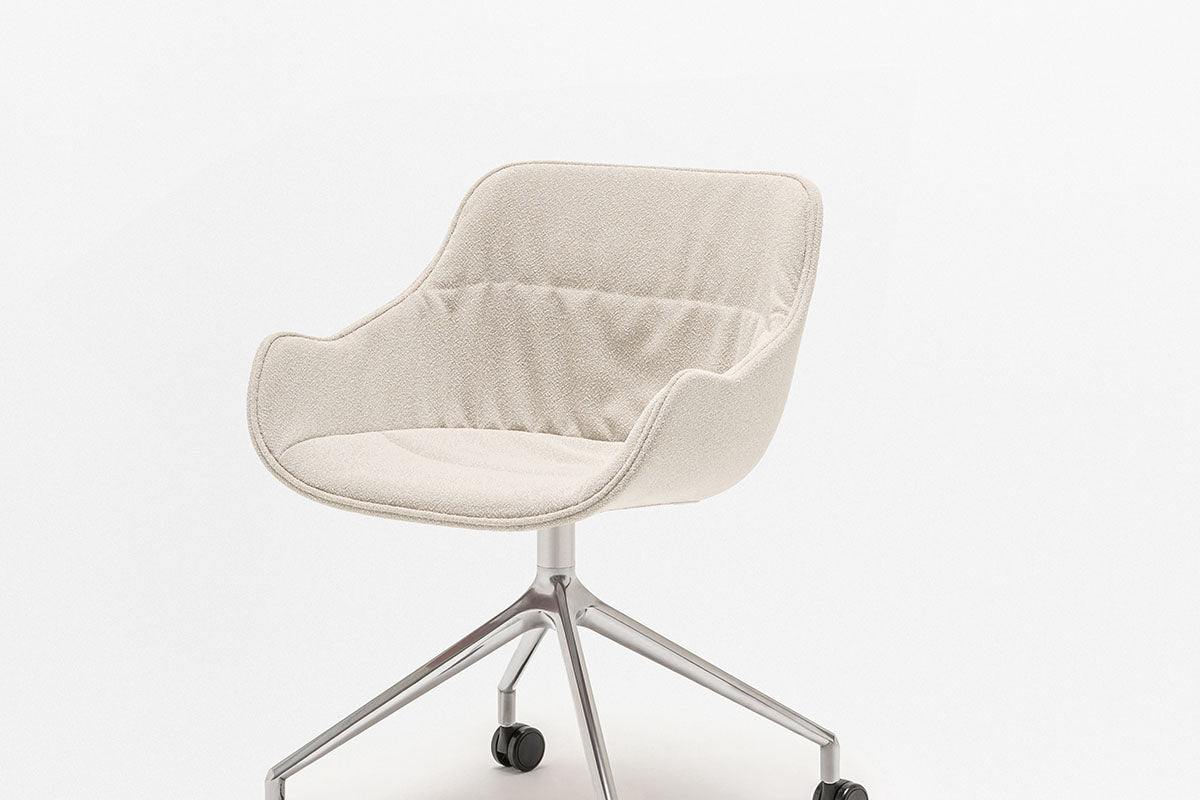 Drehstuhl Baltic Soft Duo poliertes Aluminium