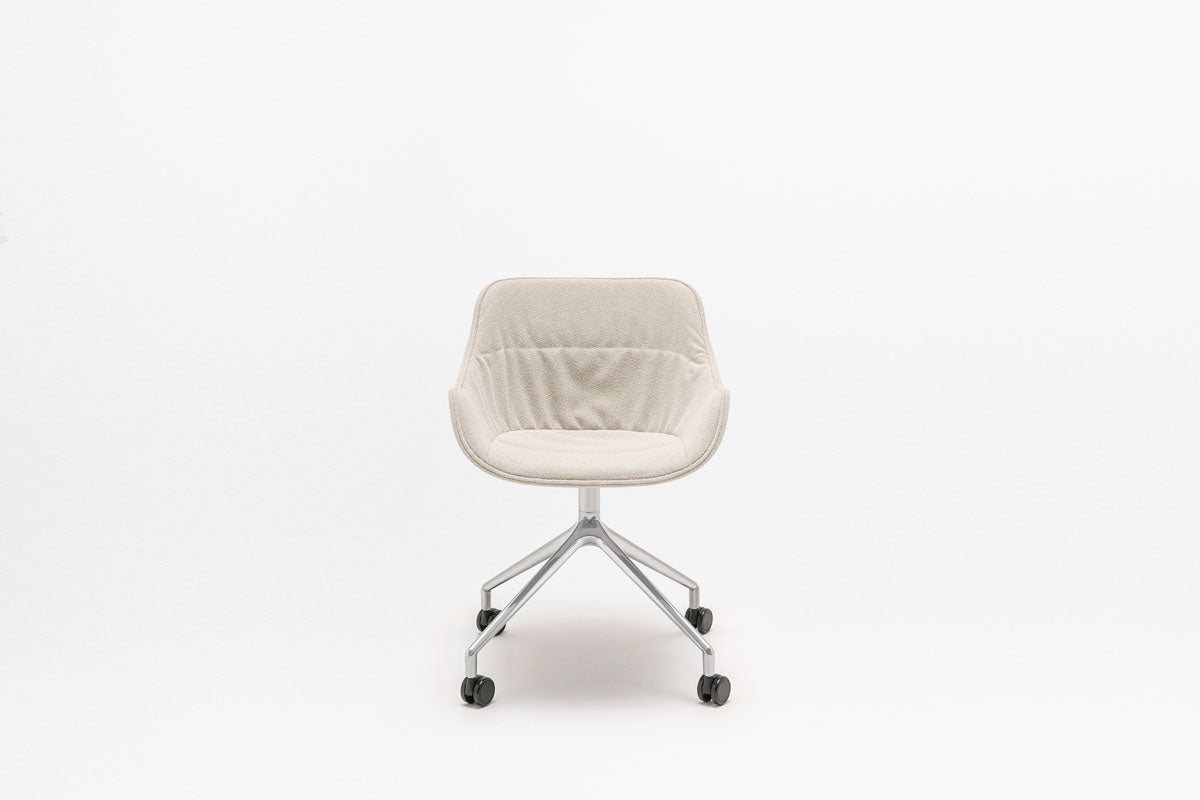 Drehstuhl Baltic Soft Duo poliertes Aluminium