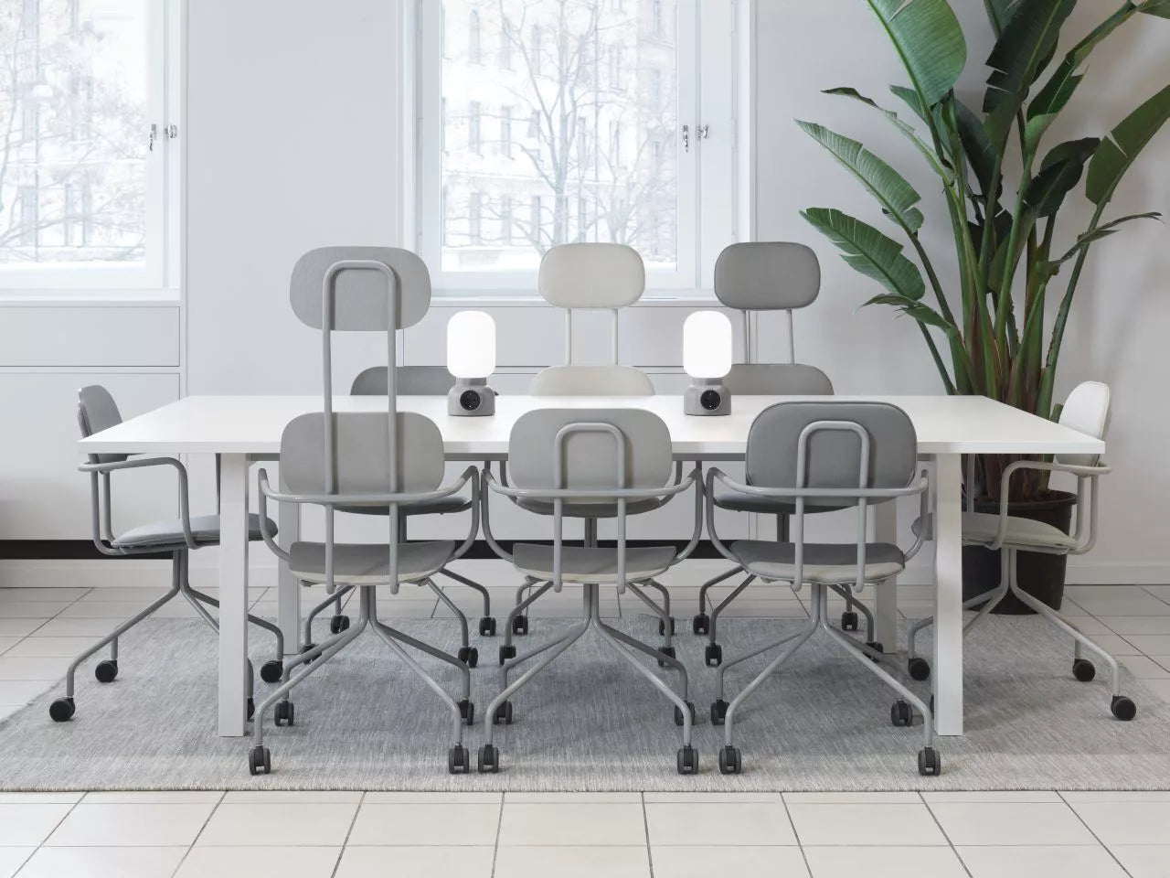 Krzesło biurowe NEW SCHOOL perłowa podstawa – .mdd